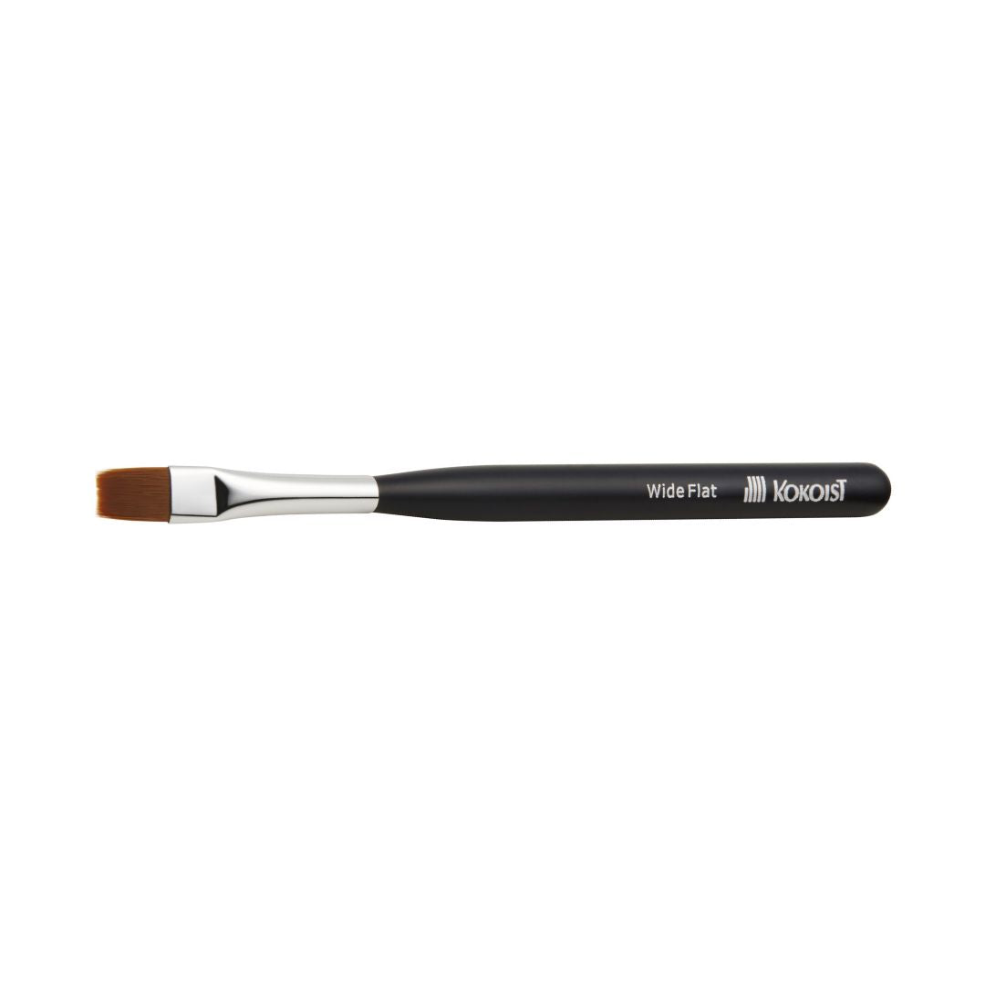Kokoist Professional Wide Flat Nail Brush for Gel Polish - Perfect for Nail Art, Manicures & Pedicures at Home or Salon