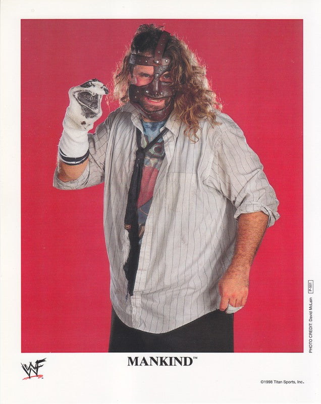 Vintage 1998 Mankind P501a Color T-Shirt - Retro Wrestling Tee for Collectors & Fans - Perfect for Cosplay, Gift Giving & Nostalgic Fashion