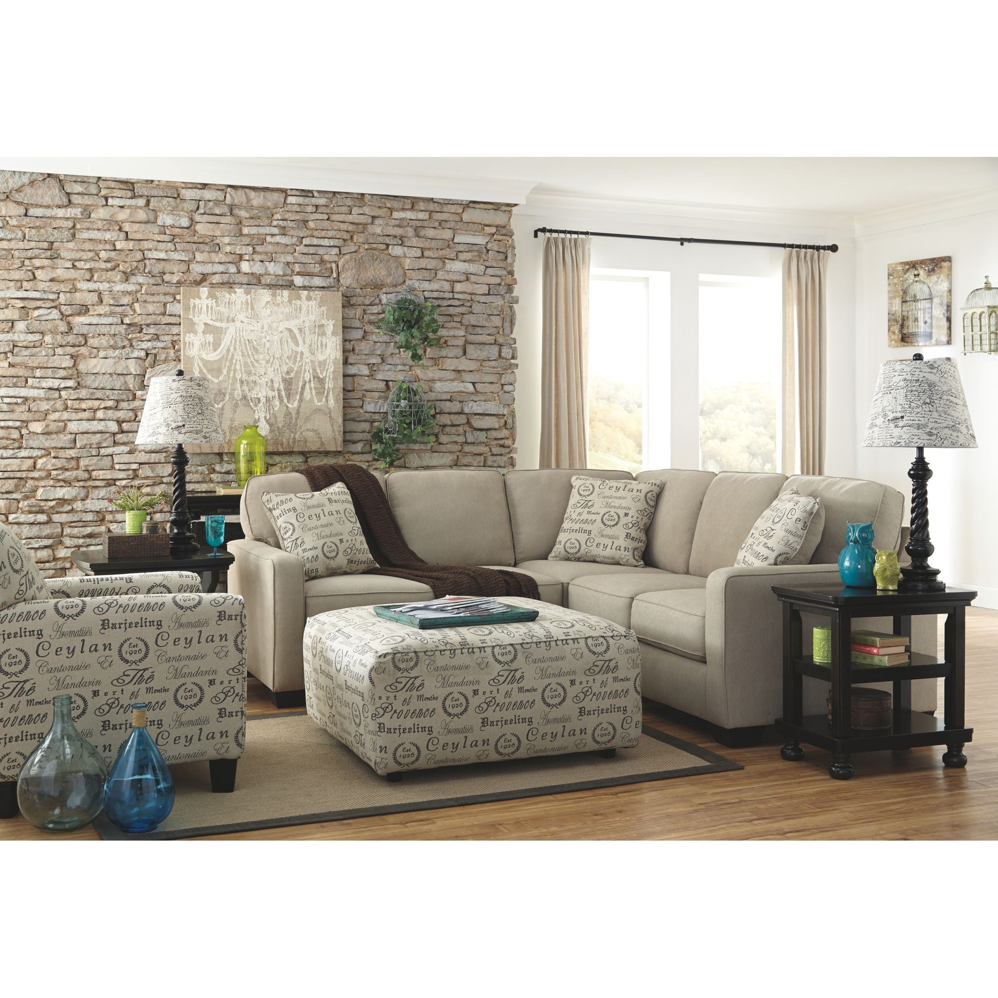Alenya 2-Piece Modern Sectional Sofa Set with Reversible Chaise - Comfortable L-Shaped Couch for Living Room, Apartment & Small Spaces - Perfect for Family Gatherings, Movie Nights & Relaxation