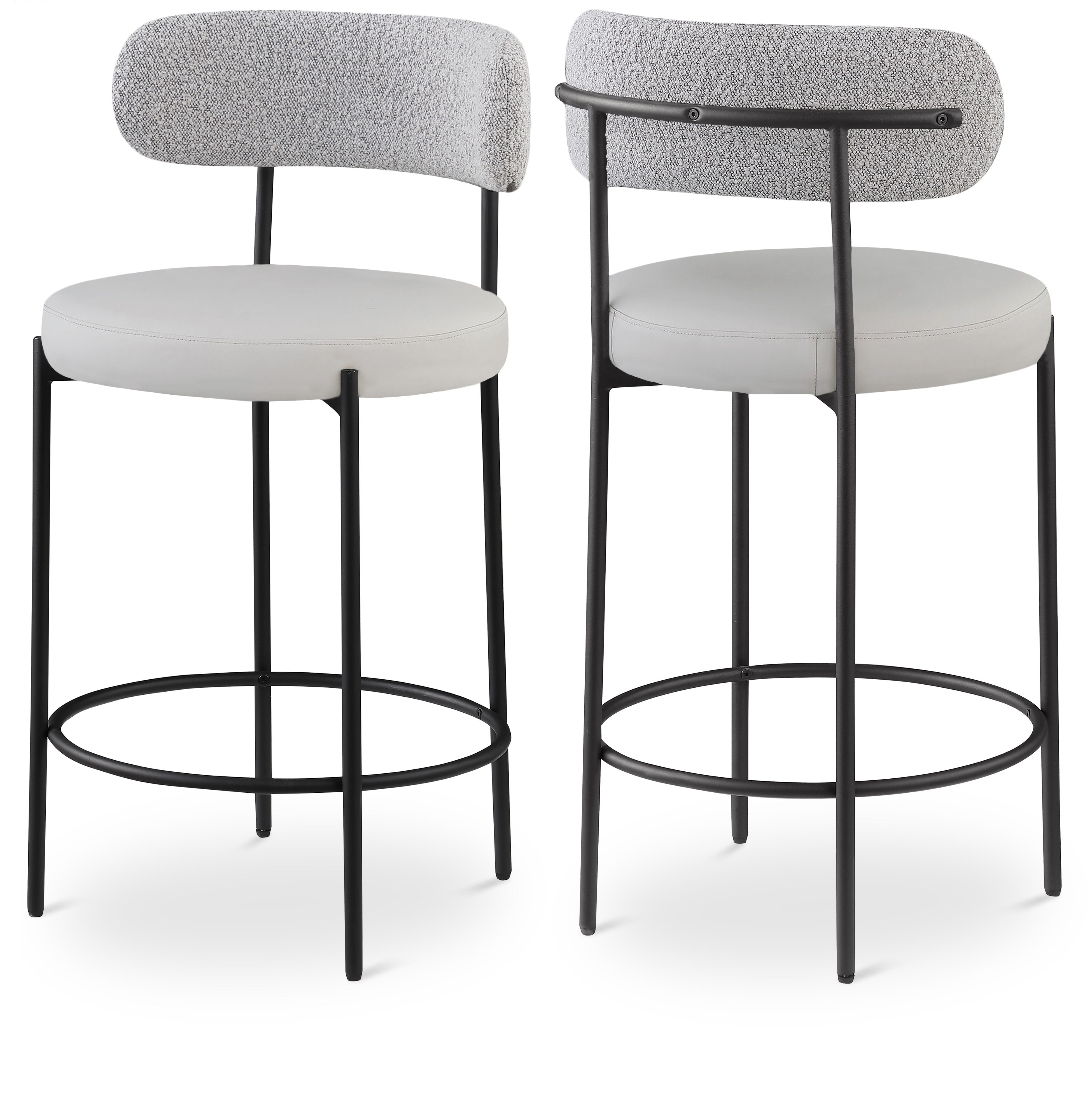 Vegan Leather Seat Stool - Modern PU Leather Footrest Ottoman with Non-Slip Bottom, Perfect for Living Room, Bedroom, Office & Nursery - Lightweight & Space-Saving Stool for Extra Seating or Footrest