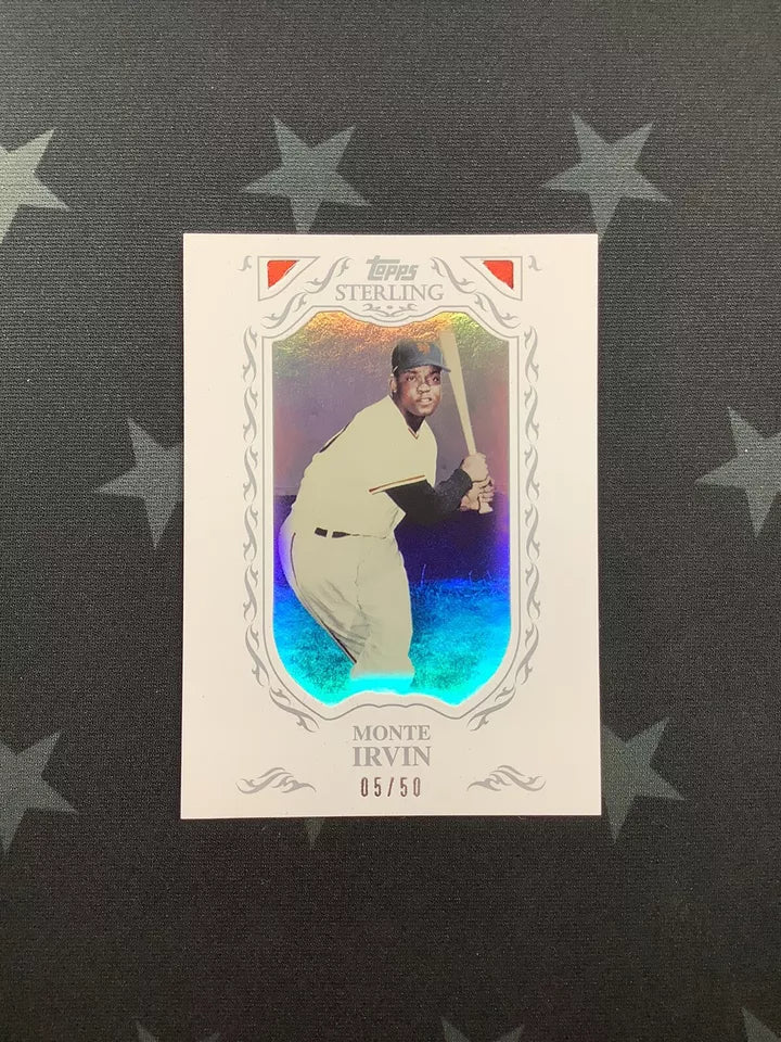 2009 Topps Sterling Monte Irvin #5/50 New York Giants Baseball Card - Perfect for Collectors, Sports Memorabilia & MLB Fans