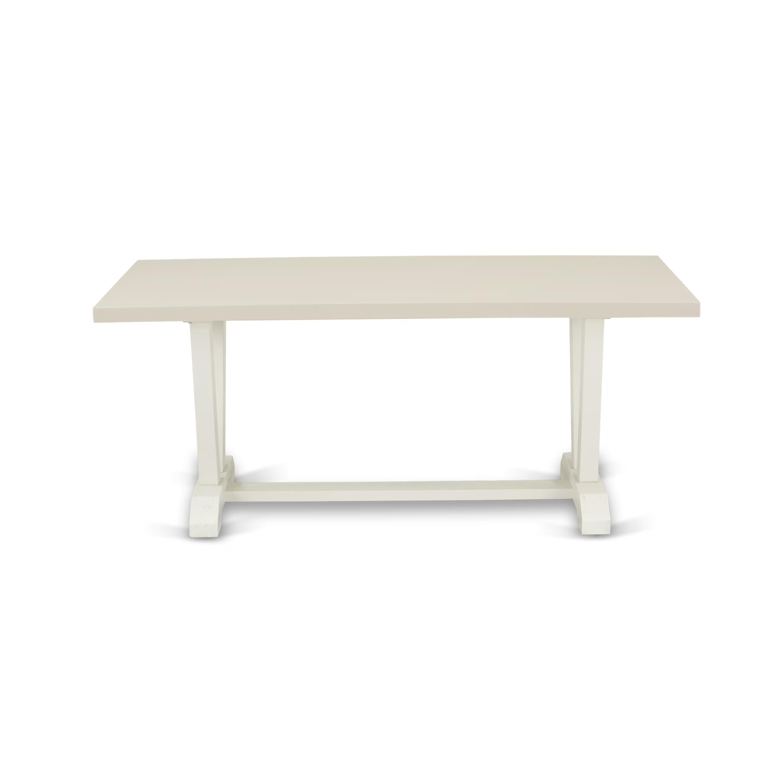 East West Furniture 5-Piece Dining Table Set for 4 - 40x72 Inch Rectangle Kitchen Table with V-Legs & 4 Baby Blue Linen Fabric Chairs | Perfect for Small Spaces, Breakfast Nooks & Cozy Family Meals | V027SI215-5 Multi-Color