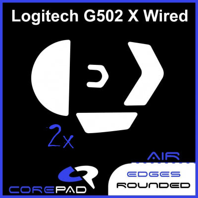 Corepad Skatez AIR Mouse Feet for Logitech G502X Wired - Ultra Smooth Gliding, Reduced Friction | Perfect for Gaming, Office Work & Precision Tasks