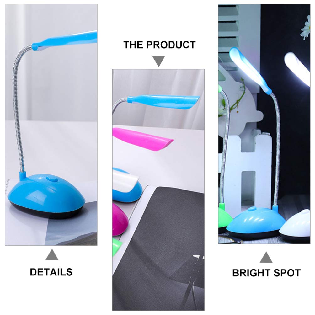 Uonlytech LED Desk Lamp - Portable, Flexible, Eye-Caring Battery Operated Table Lamp for Kids, Dorm, Study, Office & Bedroom - Perfect for Reading, Working & Night Use