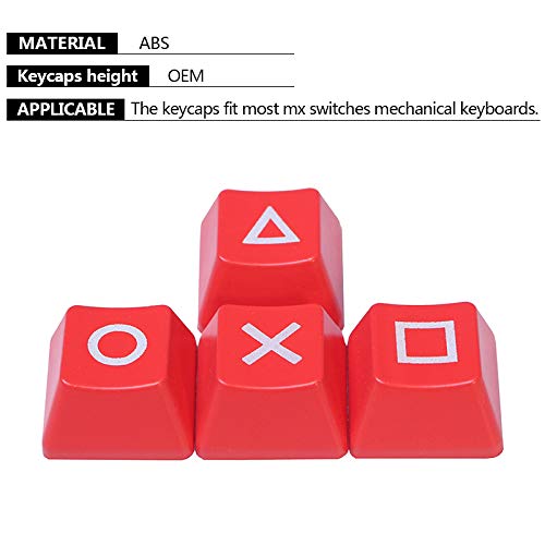 Red Cherry MX Keycaps Set - OEM Profile Gaming Arrow Keycaps for Mechanical Keyboards - DIY Replacement for Enhanced Gaming & Typing Experience - Perfect for Esports, Office & Home Use