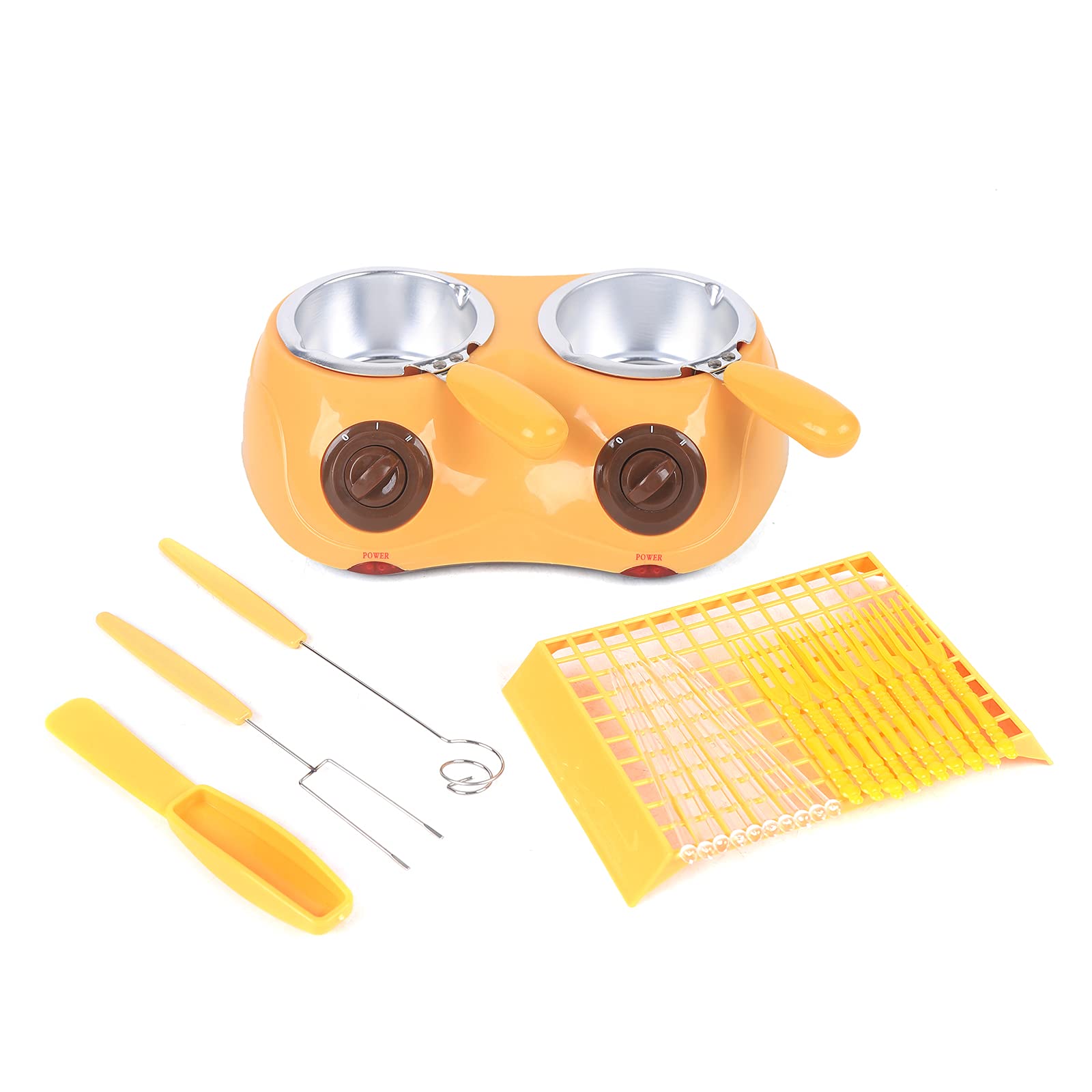 Electric Chocolate Melting Pot with Dual Boiler - Professional Chocolate Warmer for Melting Chocolate, Cheese, Coffee & Milk - Perfect for Candy Making, Baking, Coffee Shops & Dessert Preparation
