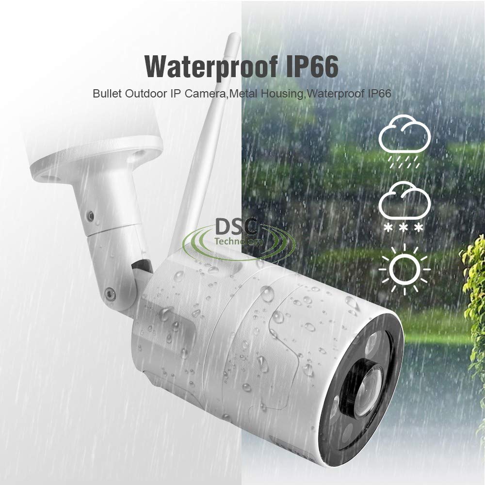 DIYSecuritycameraworld - 5MP Wireless Outdoor Security Camera (2560x1920P) with PoE/WiFi, 180° Fisheye Panoramic View, 60ft Night Vision & Waterproof - Ideal for Home Surveillance, Garage Monitoring & Business Security