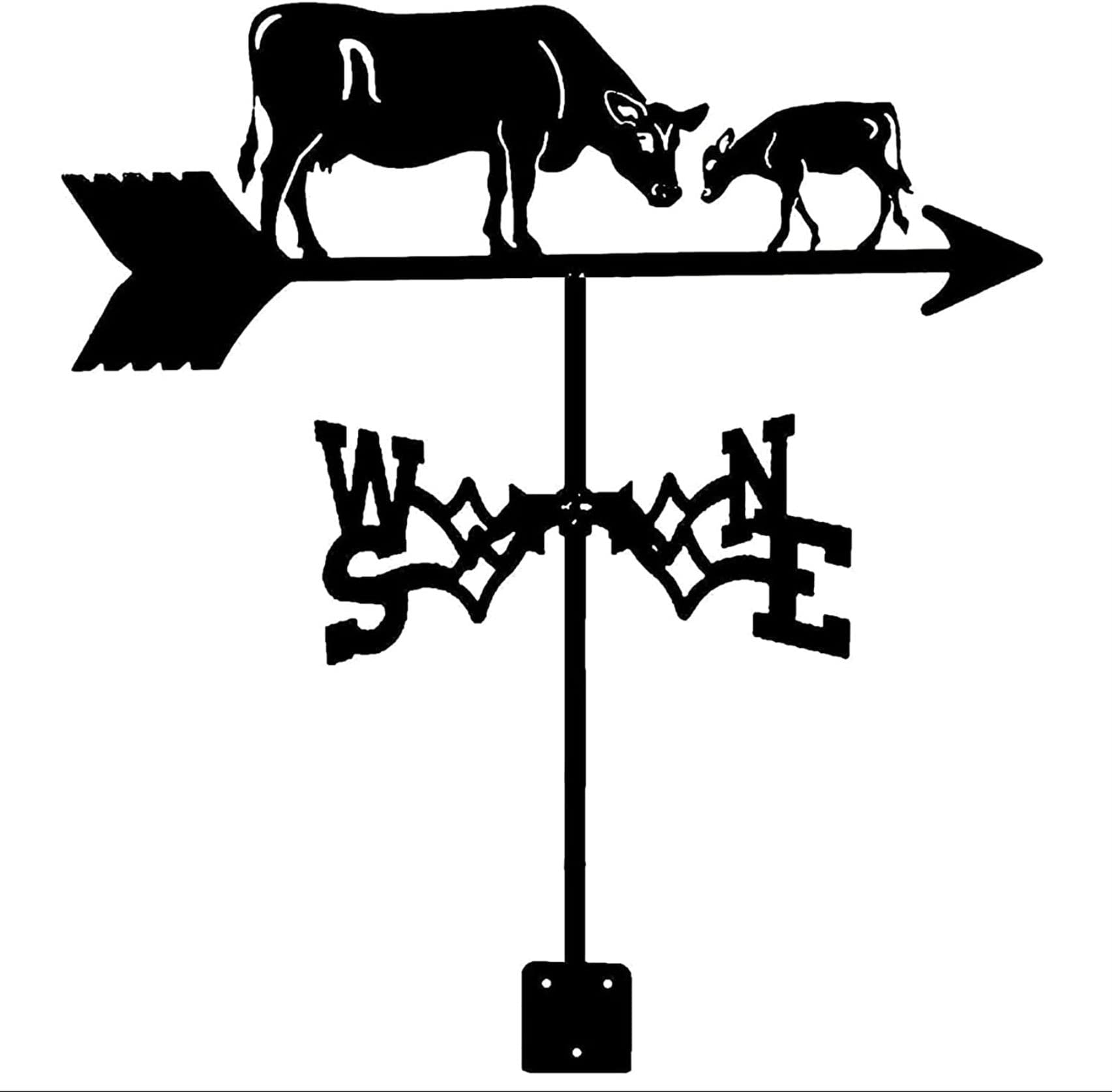 QINAIDI Stainless Steel Wind Vane - Cat Design Weather Vane & Wind Direction Indicator for Garden, Yard, Roof | Outdoor Decor & Weather Measuring Tool | Perfect for Backyard, Farmhouse, Coastal Homes