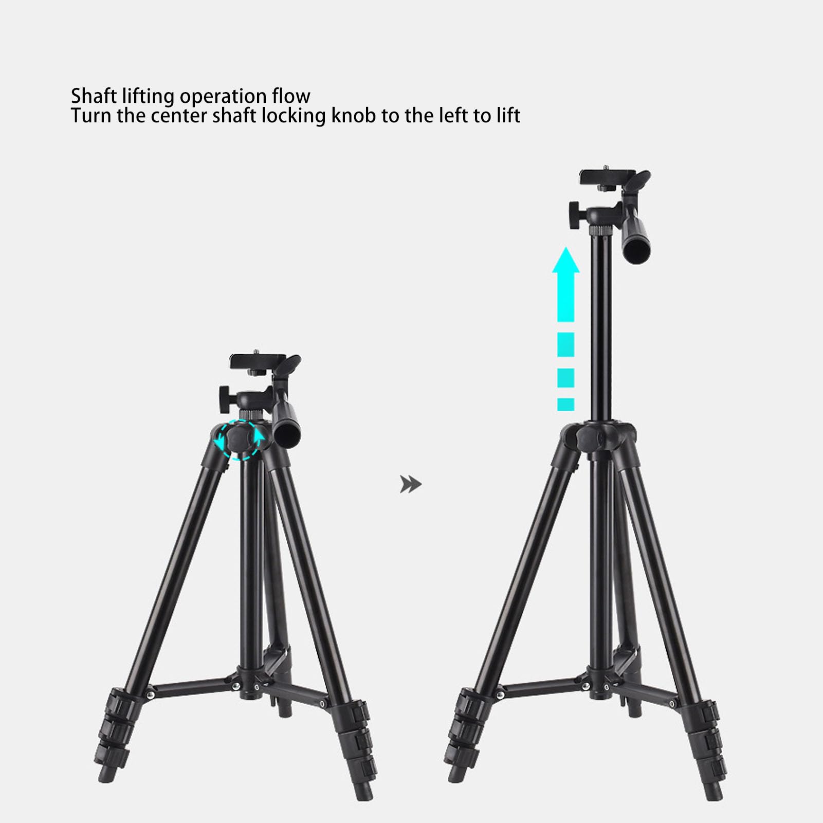 Lightweight Extendable Camera Tripod Stand for DSLR, Mirrorless, Smartphones & Camcorders - Perfect for Photography, Vlogging, YouTube Live Streaming & Video Recording