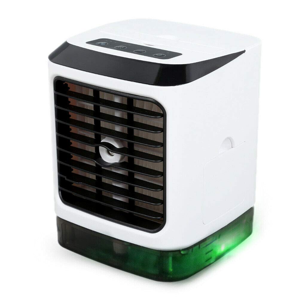 TOPCHANCES USB Portable Air Conditioner - Mini Cooling Fan with Water Humidifier, Personal Desktop Cooler for Home, Office, Bedroom & Travel Use