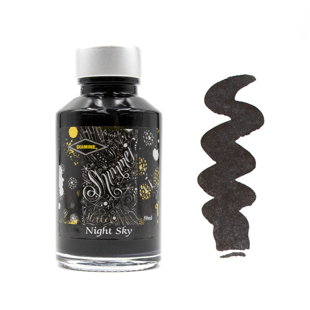 Diamine Shimmering Ink 50ml - Metallic Calligraphy & Fountain Pen Ink for Artistic Writing, Journaling, and Creative Projects