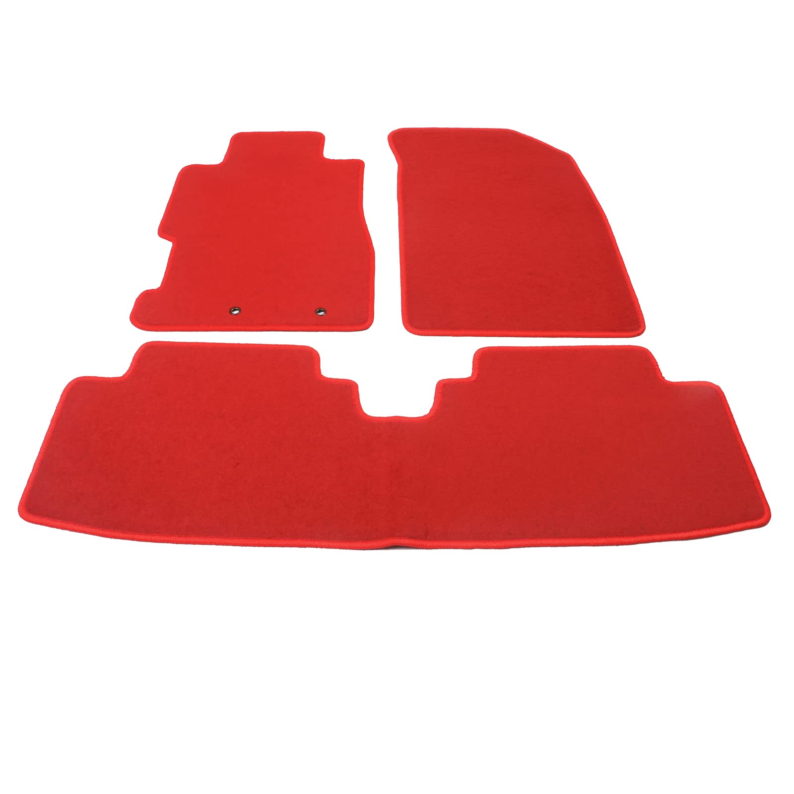FREEMOTOR802® Custom Fit Nylon Car Floor Mats for 2001-2005 Honda Civic - 3PCS Non-Slip All-Weather Protection (Red) | Perfect for Daily Commute, Road Trips & Winter Driving