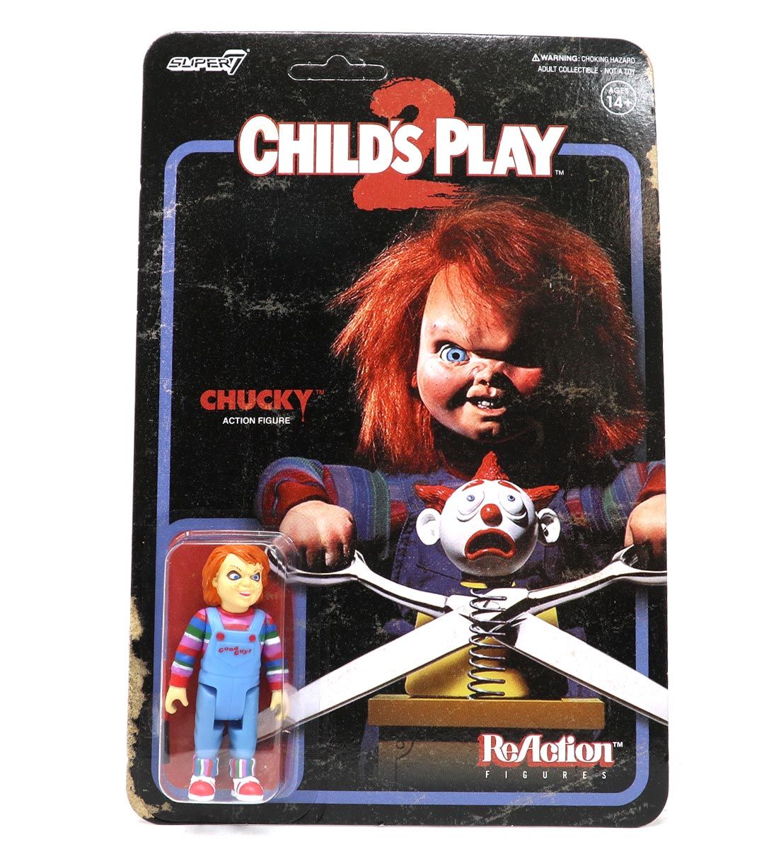 Chucky Horror Movie ReAction Figure - Cult Classic Collectible for Horror Fans - Perfect for Display, Halloween Decor, and Movie Memorabilia Collections