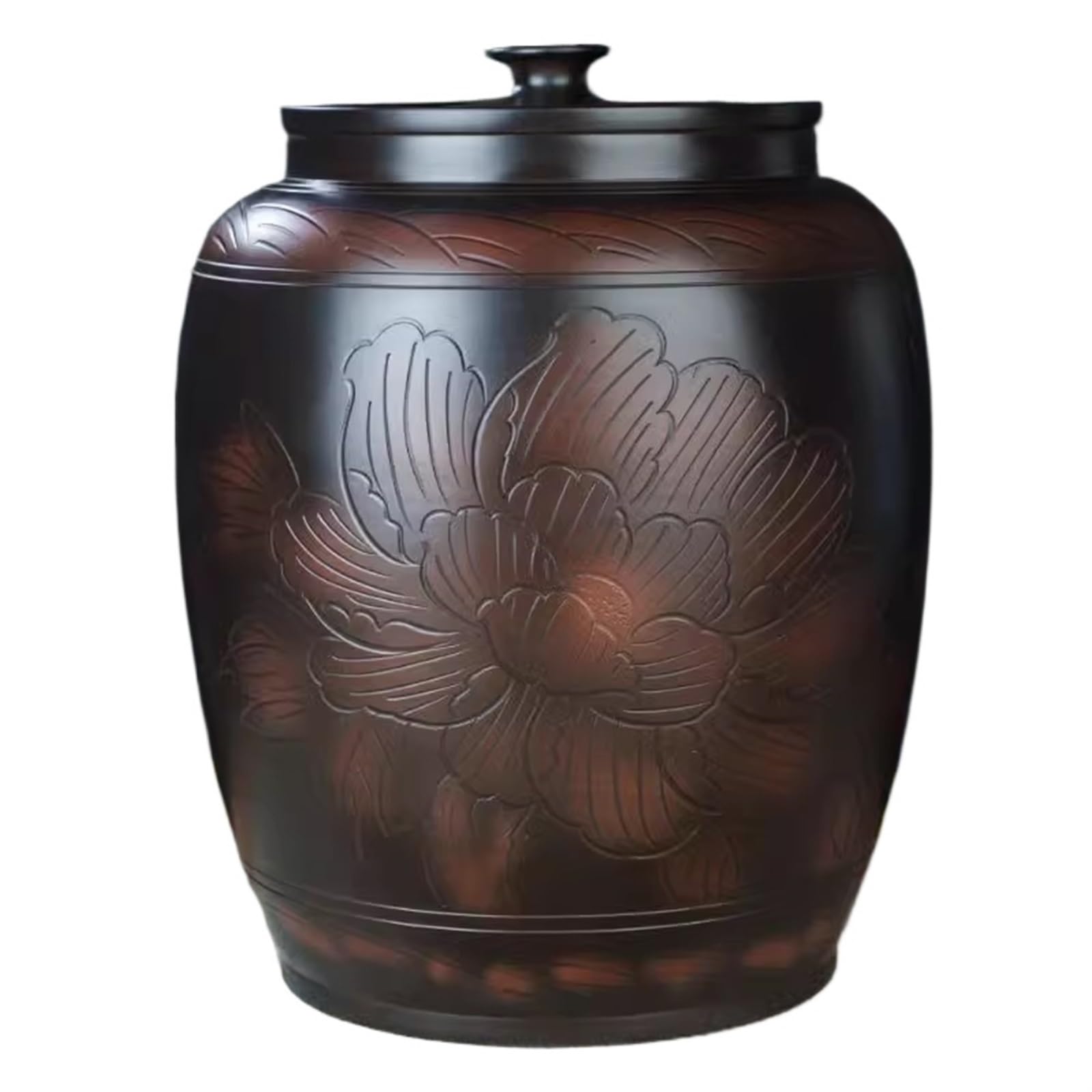Premium Ceramic Rice Storage Container with Lid - 15KG Large Capacity, Airtight Rice Dispenser for Kitchen, Pantry & Bulk Food Storage | Traditional Chinese Design, Perfect for Rice, Grains & Dry Goods