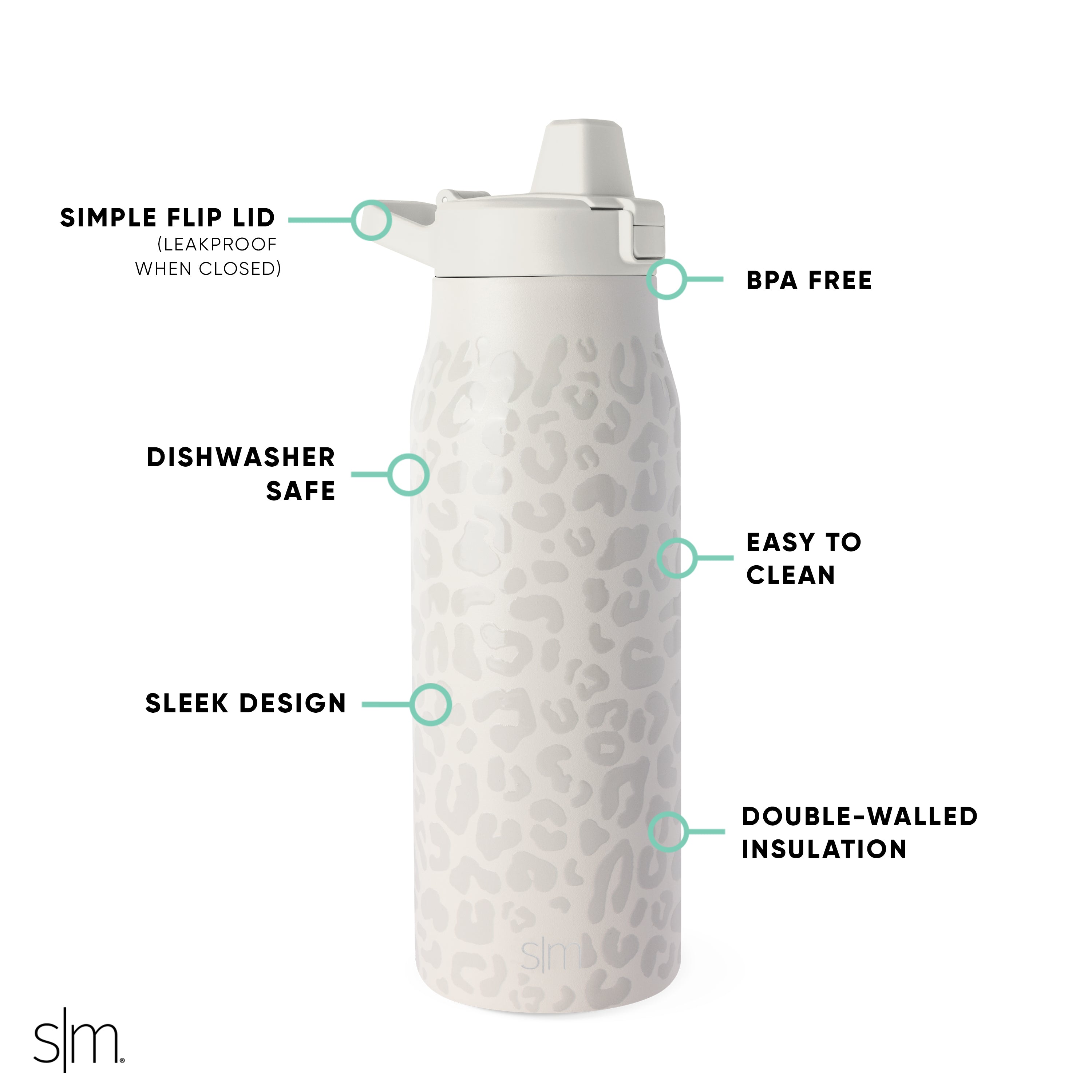 Stainless Steel Flip Top Straw Lid for Water Bottles - Leak Proof & Easy to Use - Perfect for Travel, Gym, and Outdoor Activities