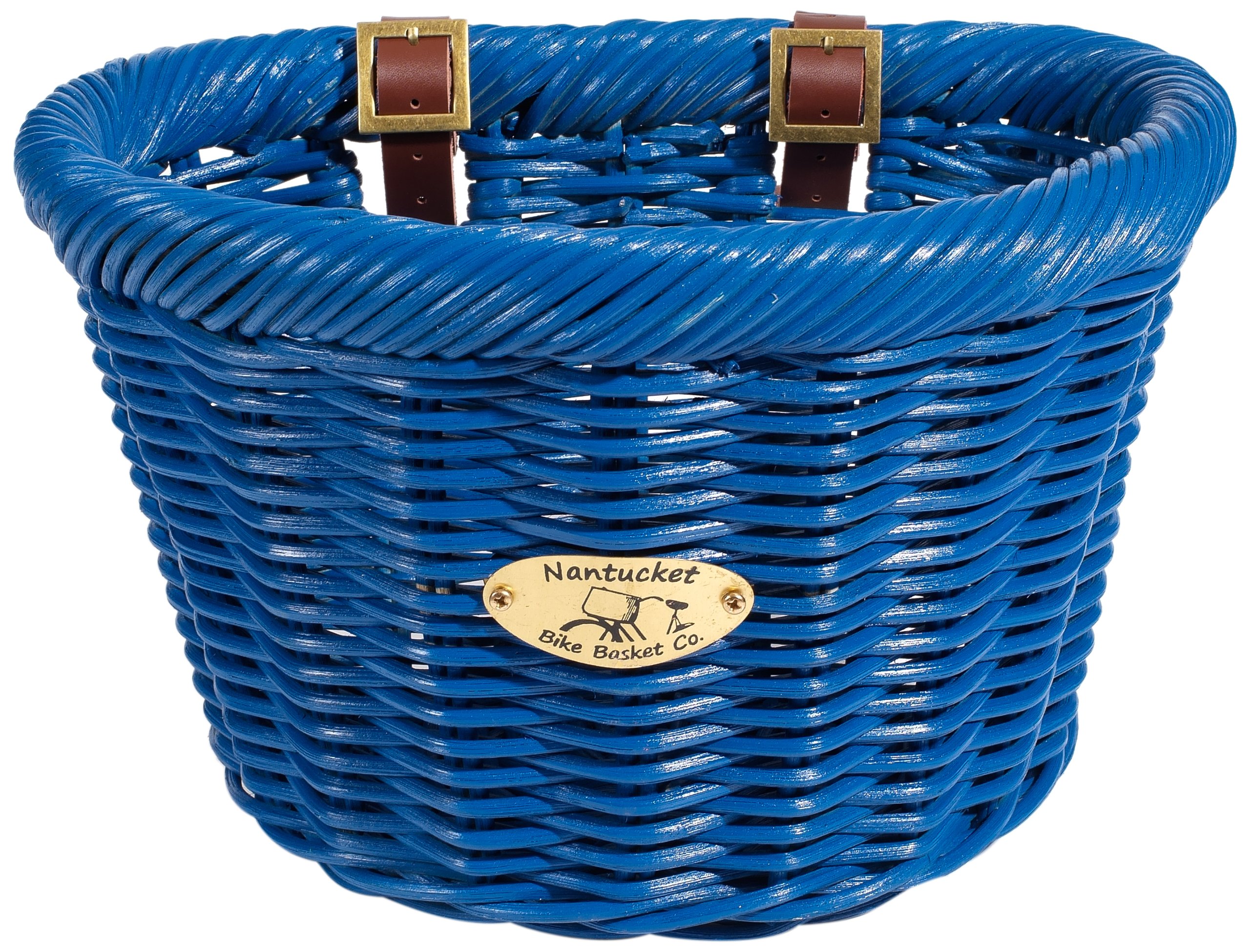 Nantucket Bike Basket Co. - D-Shaped Cruiser Bicycle Basket for Adults | Perfect for Beach Rides, Grocery Shopping & Picnic Outings