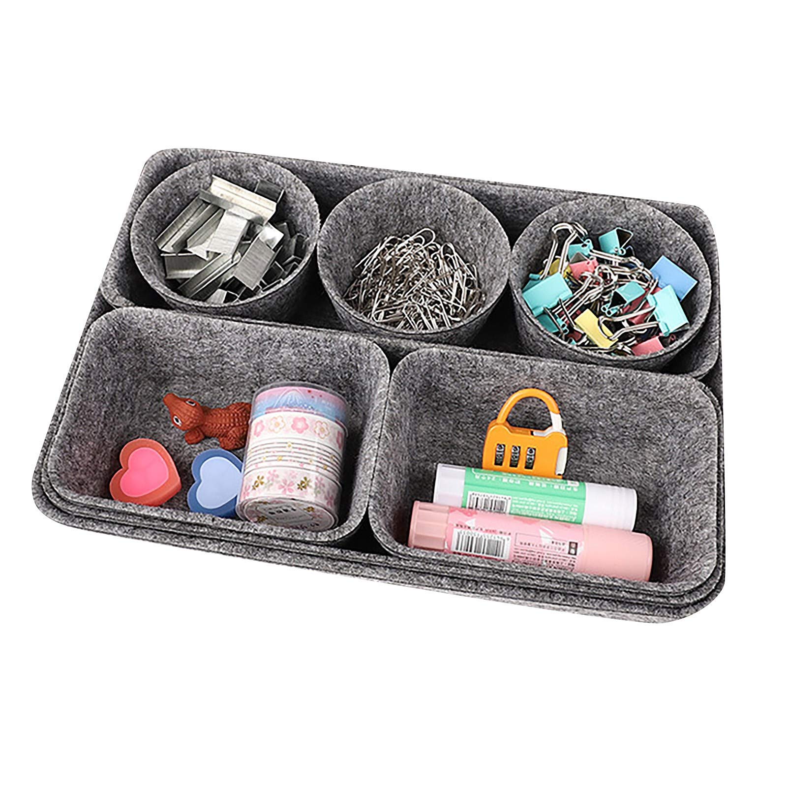 Under Bed Storage Containers with Lid - 5 Inches High Blanket Organizer Box for Office, Desk Drawer & Home Organization - Perfect for Bedroom, Closet & Housekeeping (One Size)