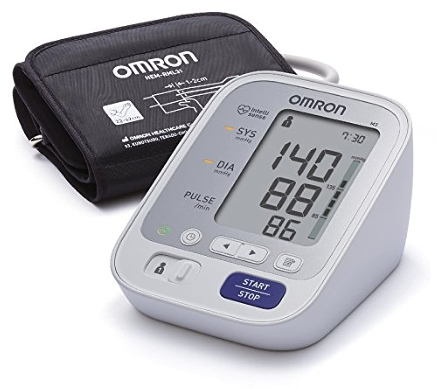 Omron M3 Digital Blood Pressure Monitor - Upper Arm Cuff for Accurate Home Use | Easy One-Touch Operation, Memory Function | Ideal for Daily Health Tracking & Doctor Visits