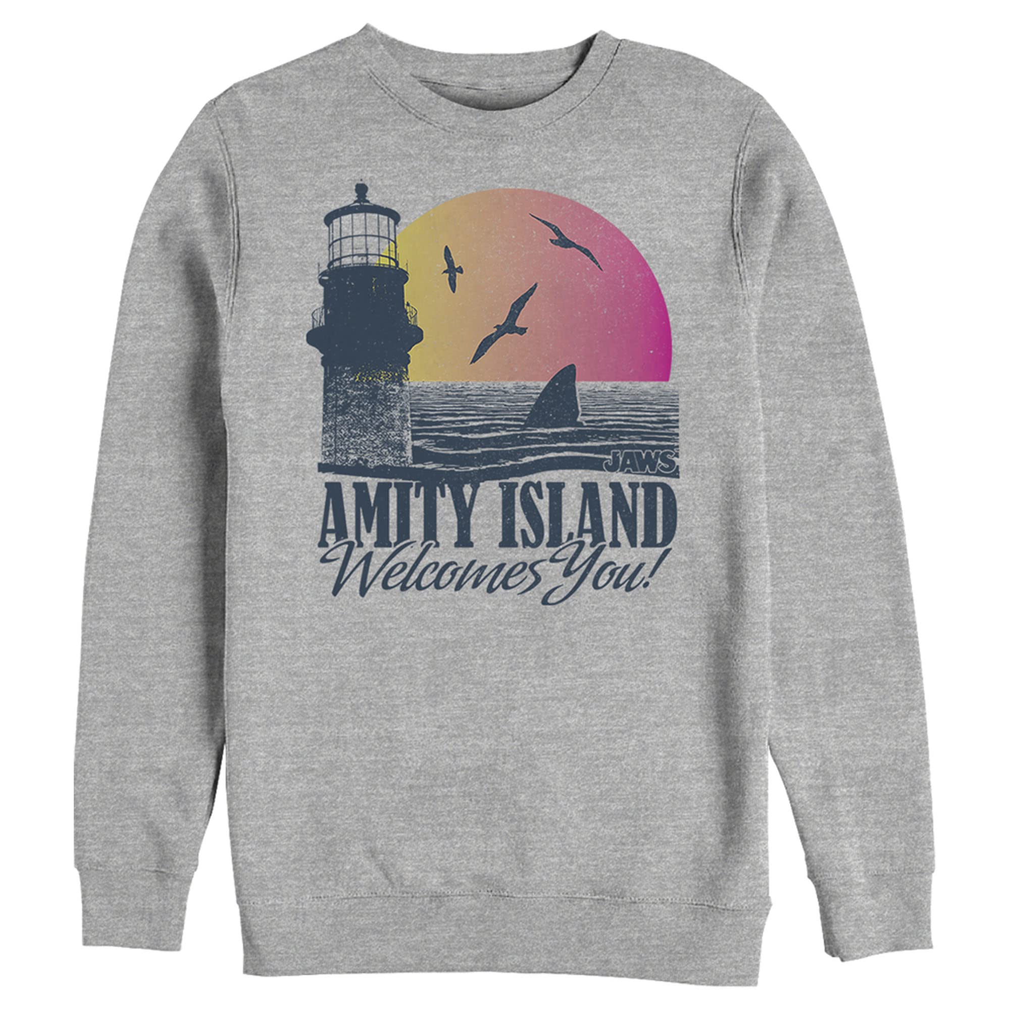 Men's Jaws Amity Island Tourist Welcome Sweatshirt - Vintage Horror Movie Fan Gift, Comfortable Pullover Hoodie for Halloween & Casual Wear