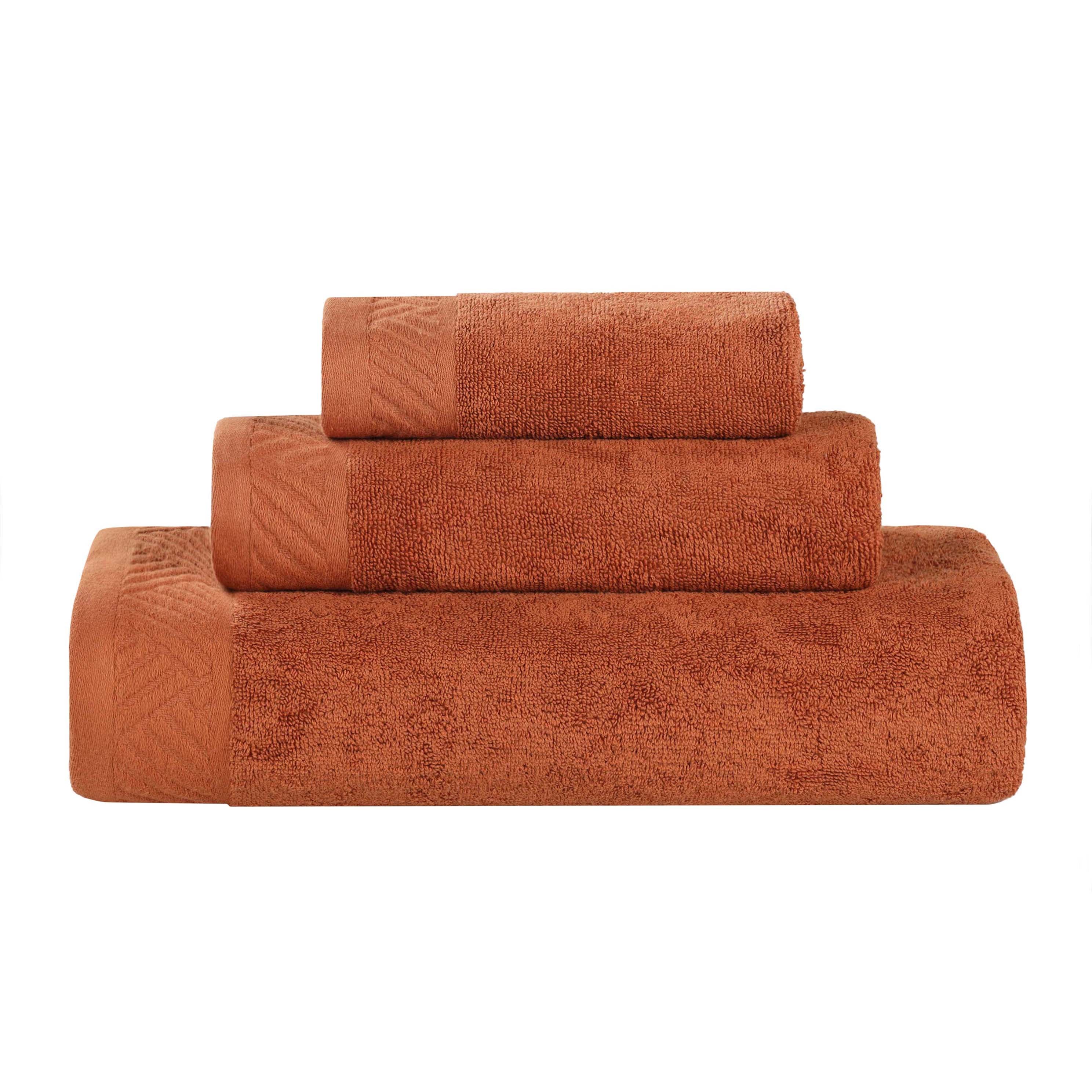 Premium Basketweave Egyptian Cotton 3-Piece Towel Set - Ultra Soft & Absorbent Bath, Beach & Gym Towels for Luxury Spa, Pool & Travel Use