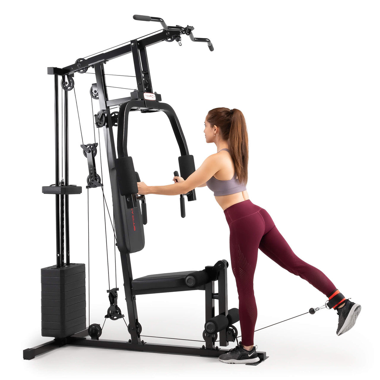 Marcy 100lb Stack Home Gym System - MKM-81030 Strength Training Equipment for Full Body Workout | Perfect for Home Fitness, Weight Loss & Muscle Building