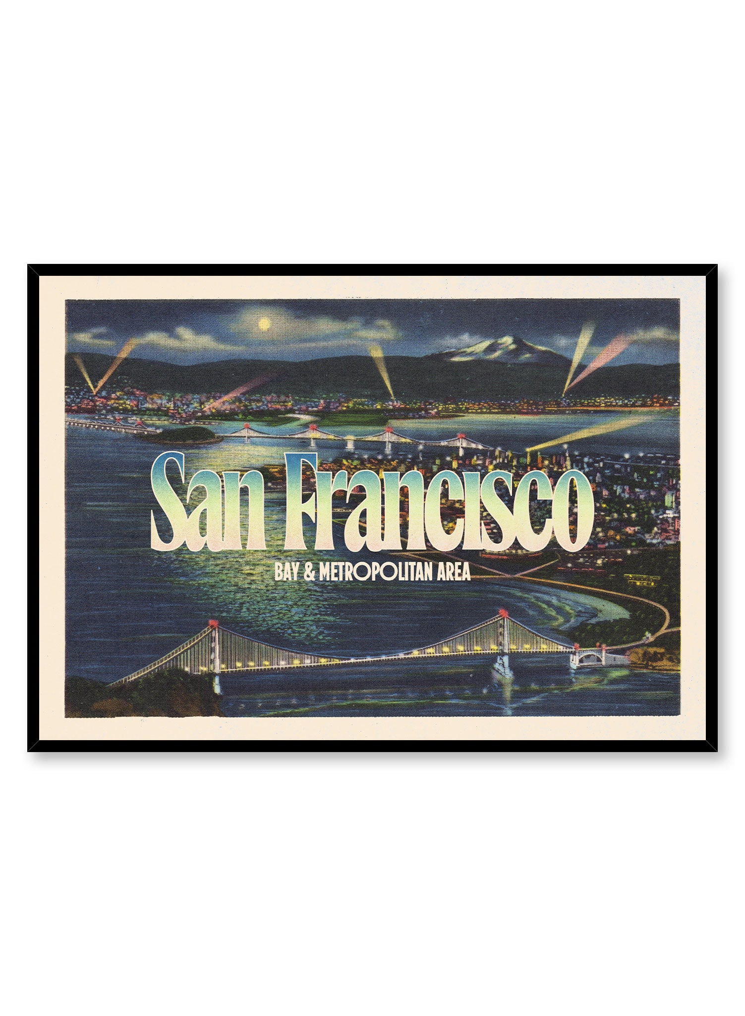 Vintage San Francisco Evening Skyline Poster - Wall Art Decor for Home, Office & Gifts | Perfect for Living Room, Bedroom & Workspace