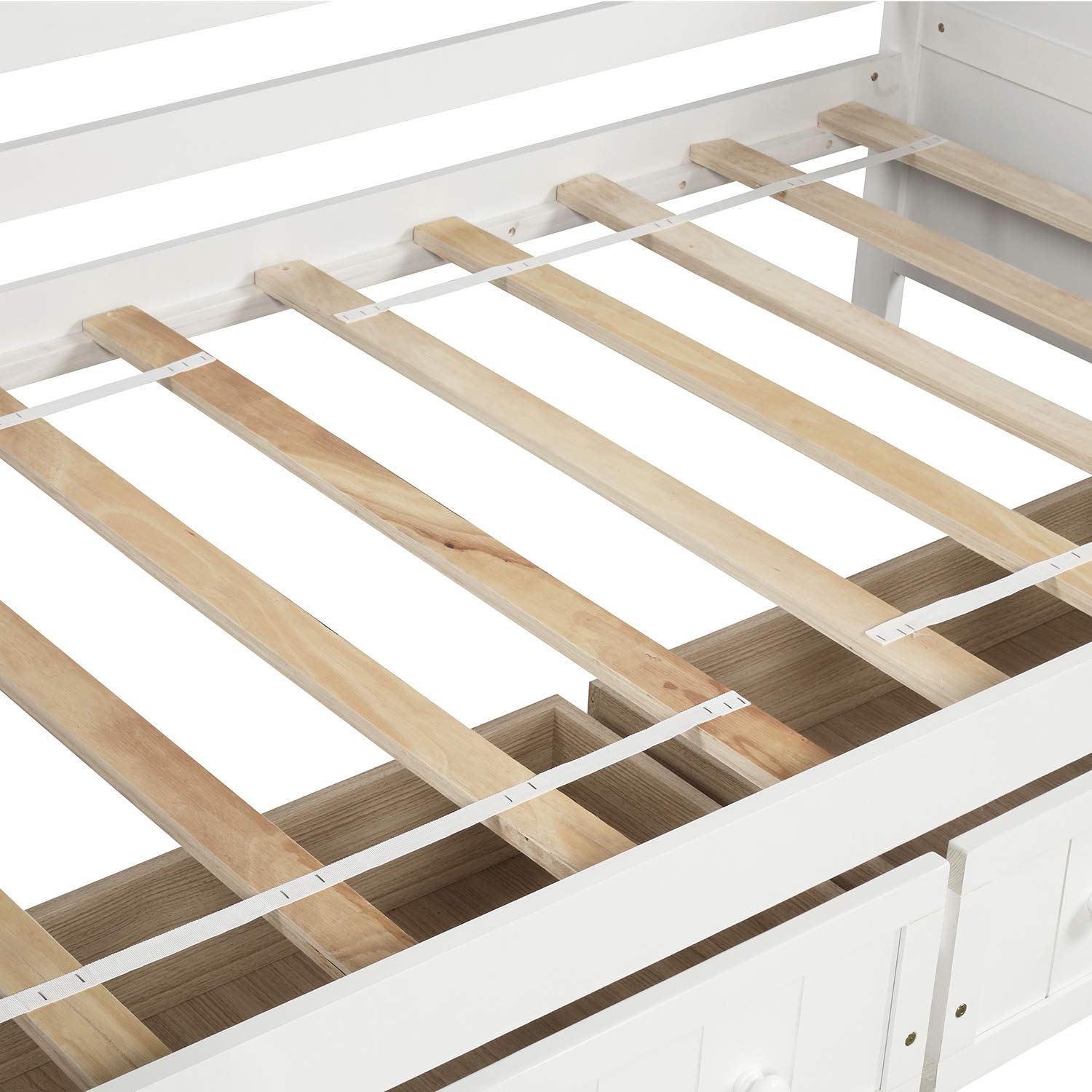 Harper & Bright Designs Twin Daybed with Storage Drawers - Wooden Twin Bed Frame with 3 Drawers, Convertible Sofa Bed for Small Spaces, Guest Room & Dorm - No Box Spring Needed, White - Perfect for Sleepovers, Studio Apartments & Multi-Functional Living Rooms