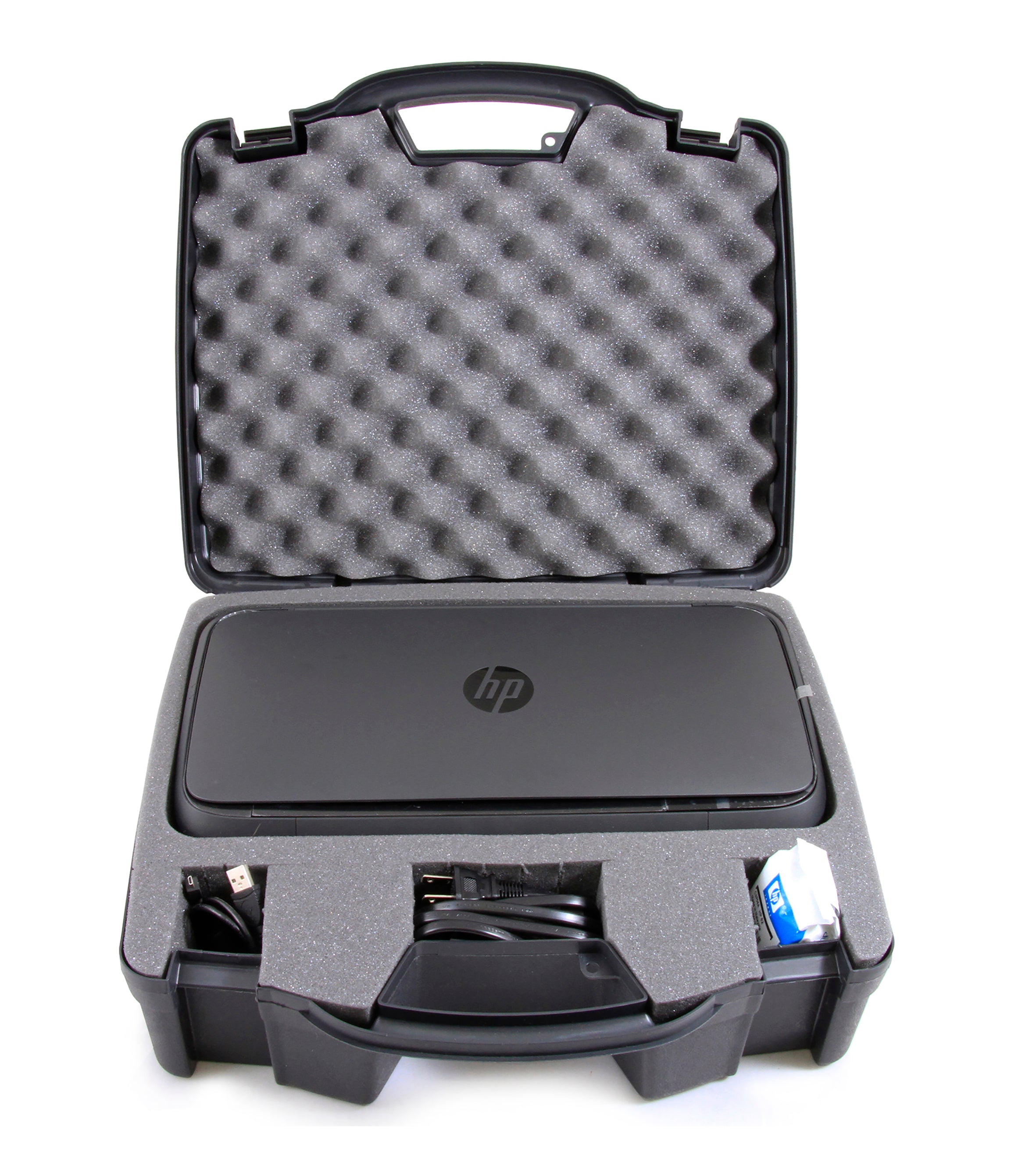 CASEMATIX Portable Printer Carry Case for HP Officejet 250 - Protective Travel Bag for Wireless Mobile Printer, Ink Cartridges & Power Cable - Perfect for Office, Business Trips & Remote Work