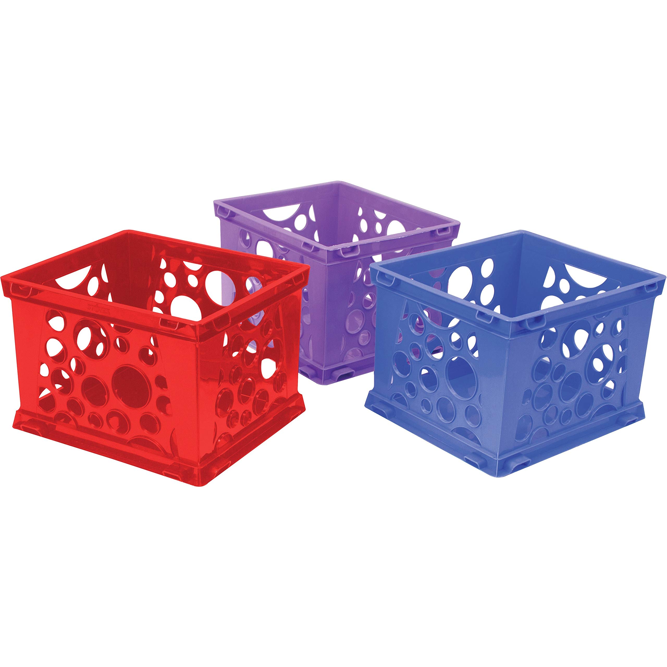 Storex STX61797U03C Plastic Storage Bins & Organizers for Home, Office & Classroom - Durable Stackable Containers for Organization & Decluttering
