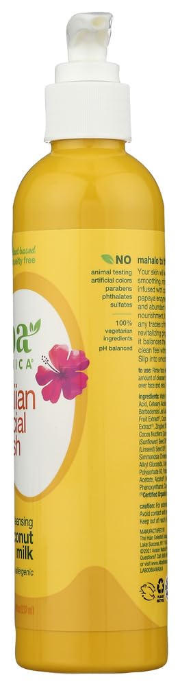 Alba Botanica Coconut Milk Facial Cleanser - 8 oz Hydrating Face Wash for Dry & Sensitive Skin - Cruelty-Free & Vegan - Multi-Pack for Daily Skincare Routine