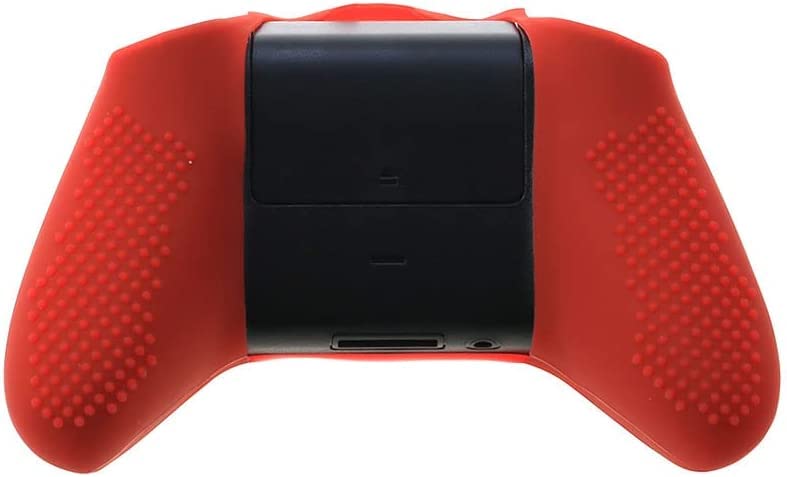 Anti-Slip Soft Silicone Cover with 2PCS Joystick Caps for Xbox Series X/S Controller - Durable Rubber Protective Skin Replacement (Red) - Perfect for Gaming, Travel, and Long Play Sessions