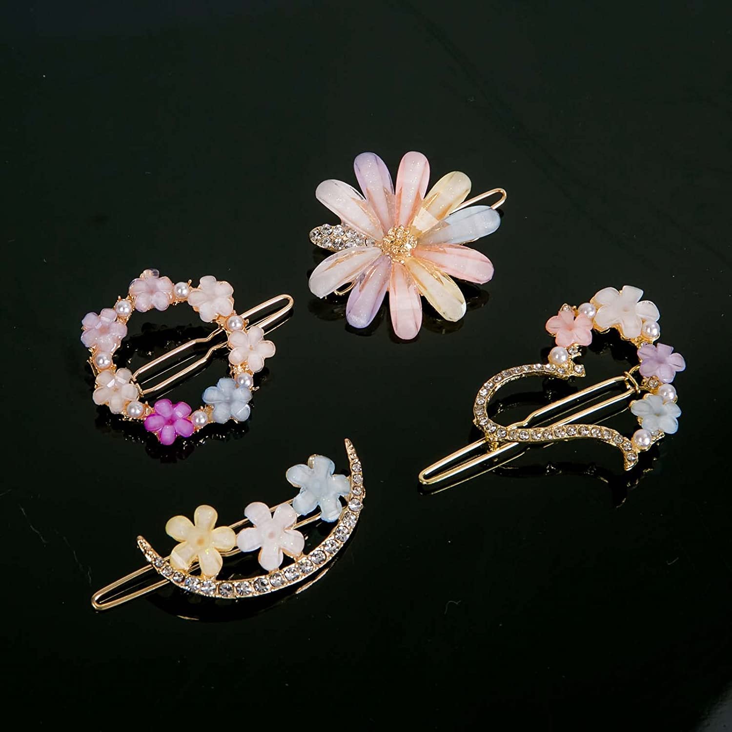 Korean Style Pearl Hair Clips for Women - Fashionable Acrylic Resin Barrettes, Sweet Macaron Hairpins for Ladies & Girls | Perfect for Weddings, Parties & Everyday Styling