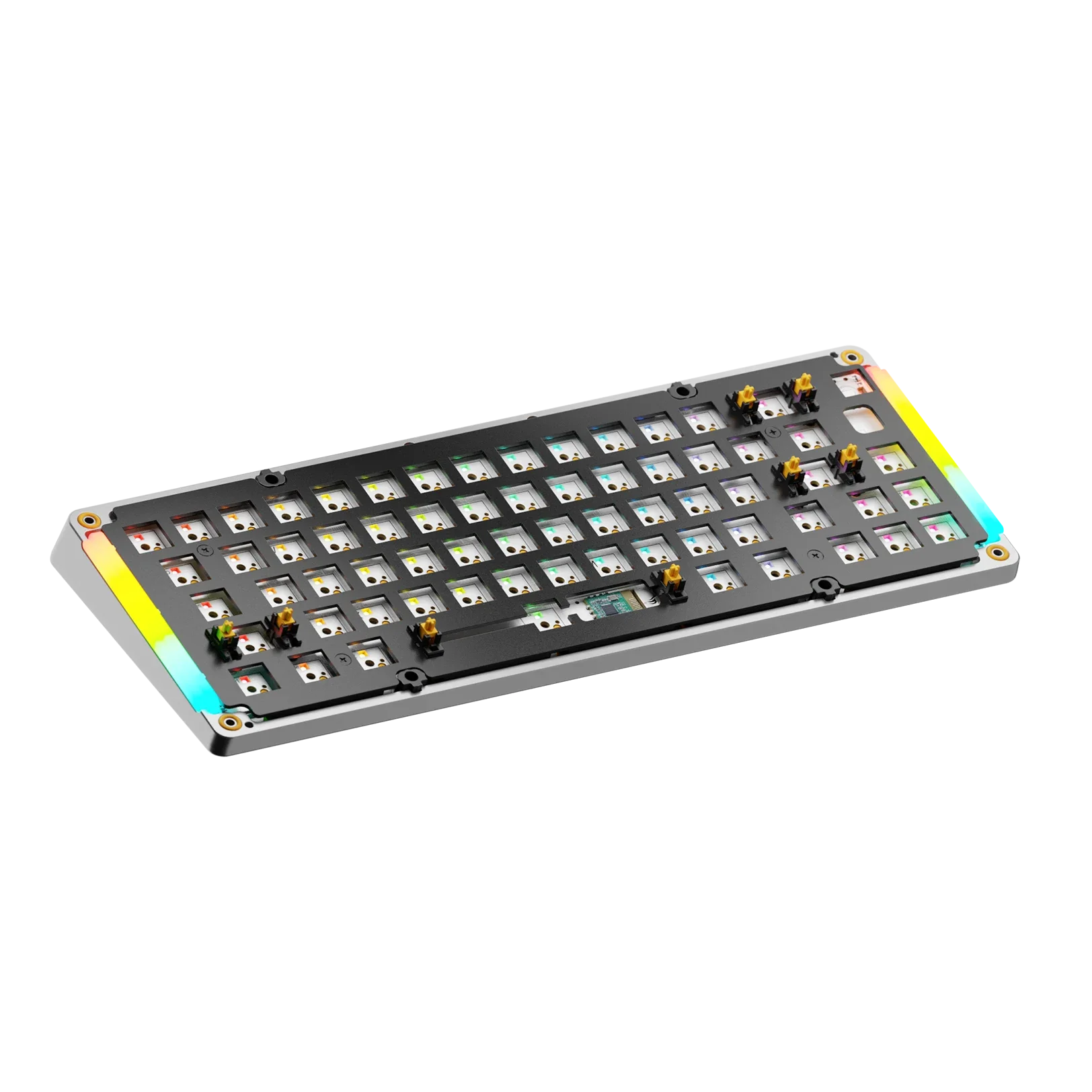 GMMK 3 65% Mechanical Keyboard Bottom Case - Premium Silver Metal Replacement Part for Gaming & Typing Enthusiasts | Perfect for PC Setup & Workspace Customization