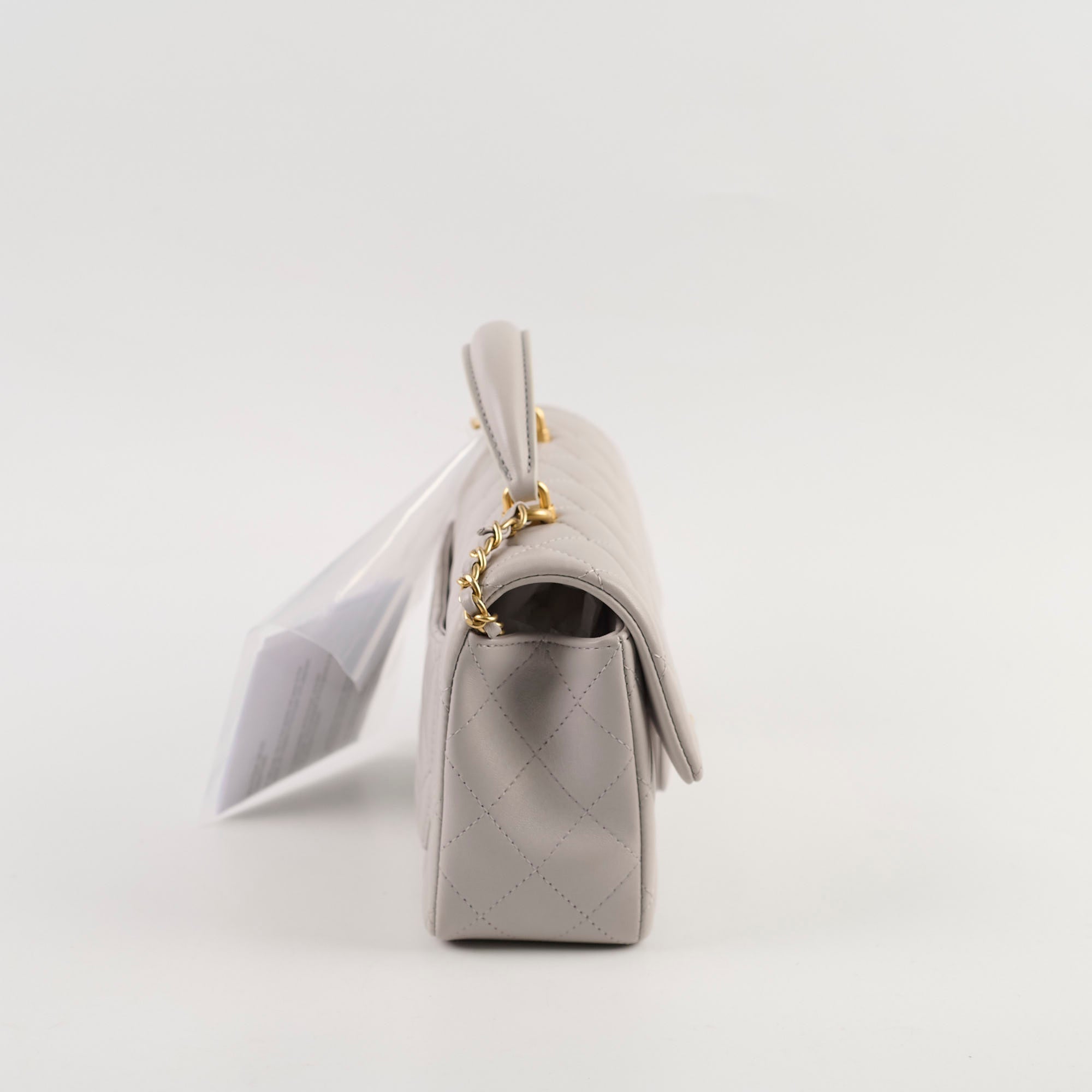 Chanel Mini Rectangular Top Handle Bag in Light Grey - Luxury Crossbody Purse for Women, Perfect for Parties & Evening Events