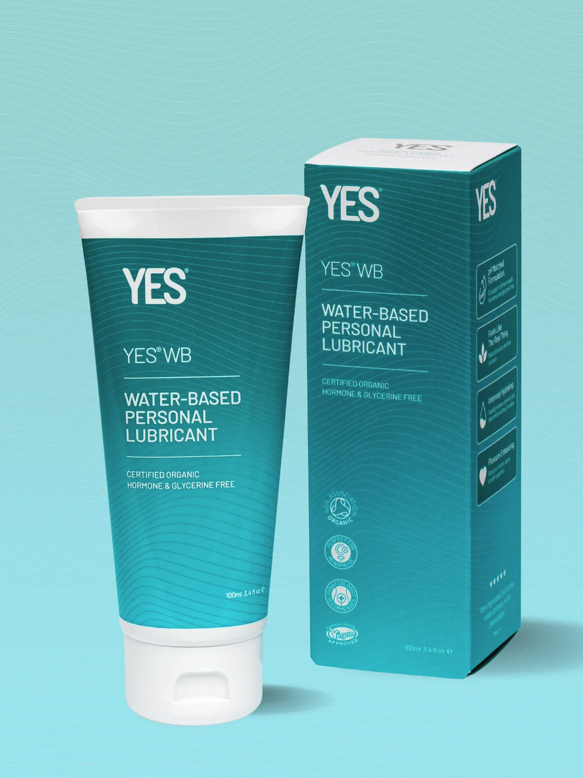 YES WB Water-Based Personal Lubricant - 100ml - Long-Lasting & Hypoallergenic - Perfect for Couples & Sensitive Skin - Intimate Moments & Massage