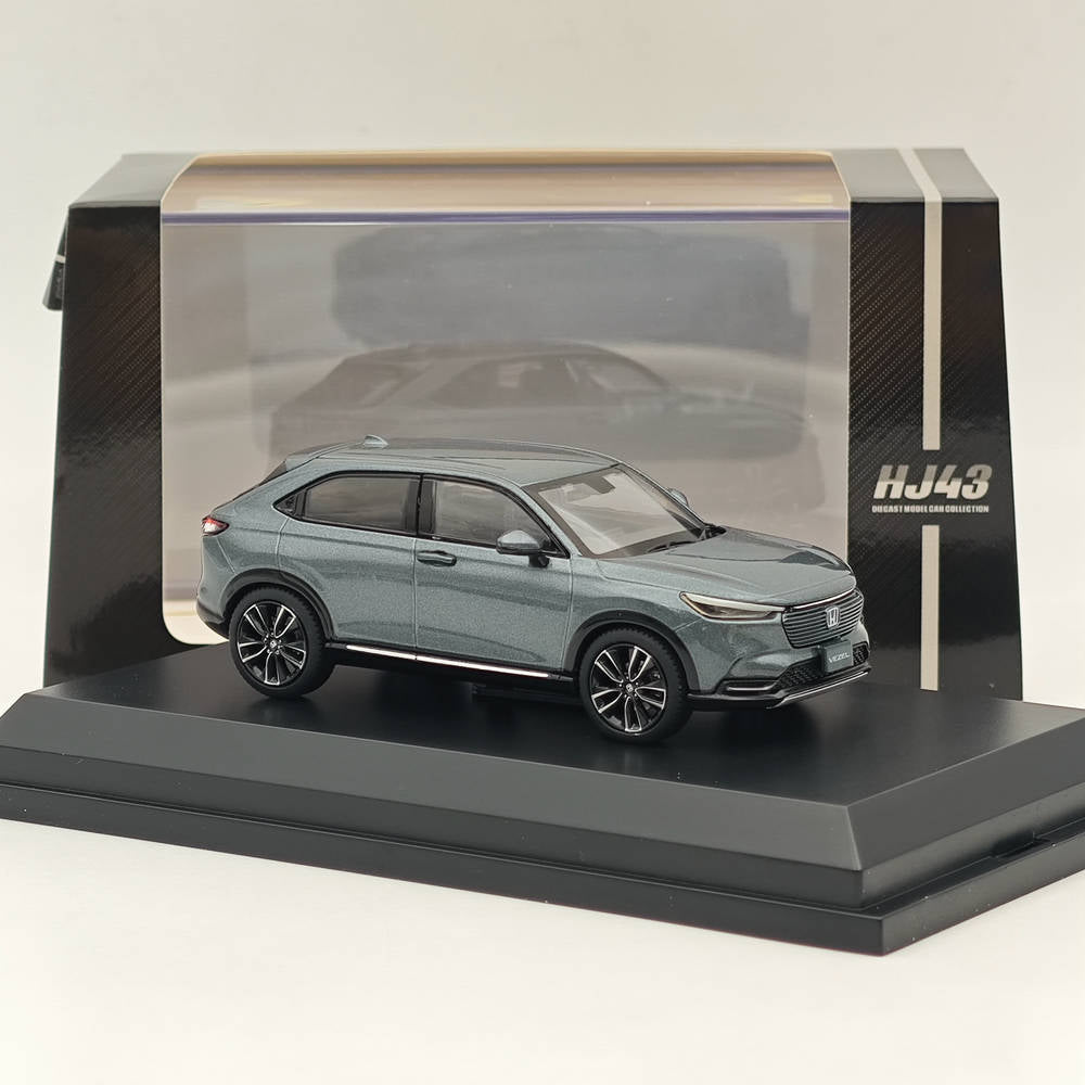 1/43 Scale Honda VEZEL Meteoroid Gray Metallic Diecast Model Car - Hobby Japan HJ431002GM - Collectible Miniature Vehicle for Display, Gifts & Car Enthusiasts