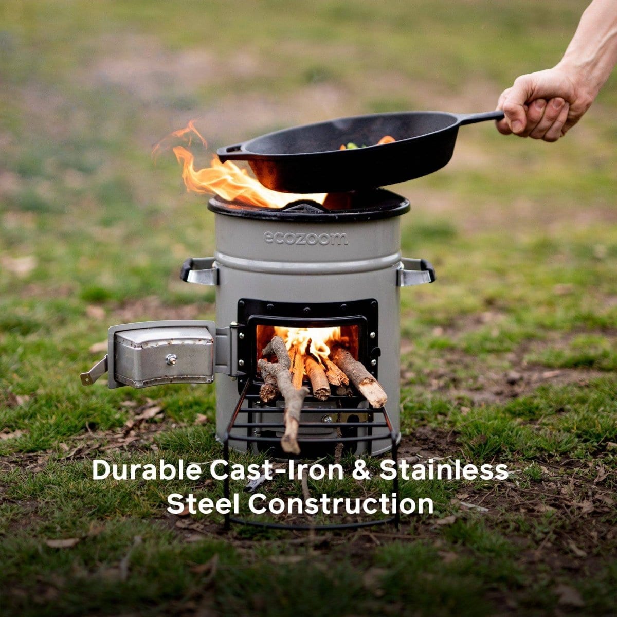 EcoZoom Versa - Portable Camping Stove with Adjustable Flame for Outdoor Cooking, Hiking & Emergency Preparedness | Compact & Efficient Backpacking Stove for Campers & Survivalists