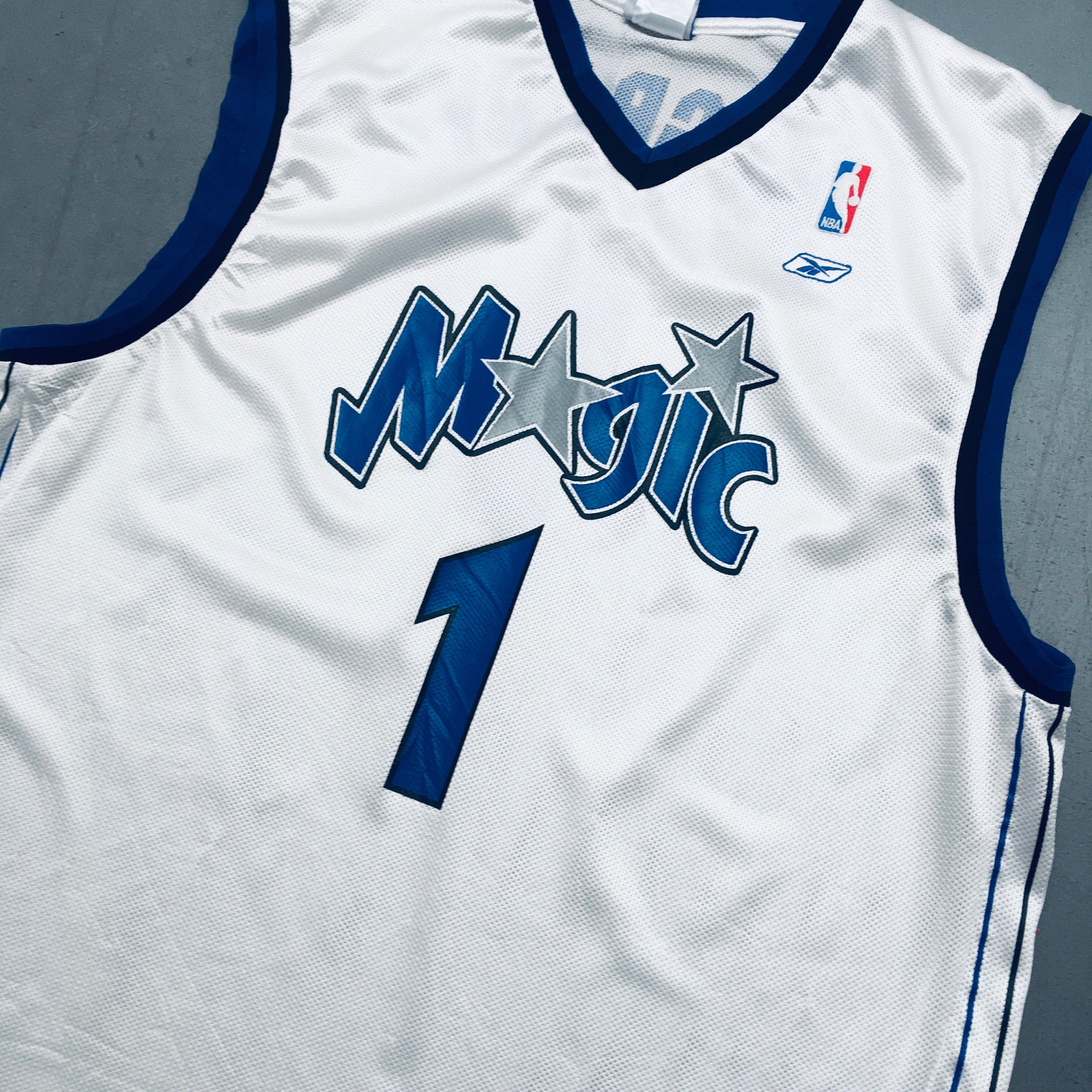Authentic Reebok Tracy McGrady Orlando Magic 2003-04 White NBA Jersey - XL Size for Basketball Fans & Collectors - Perfect for Games, Cosplay, and Sports Memorabilia Display