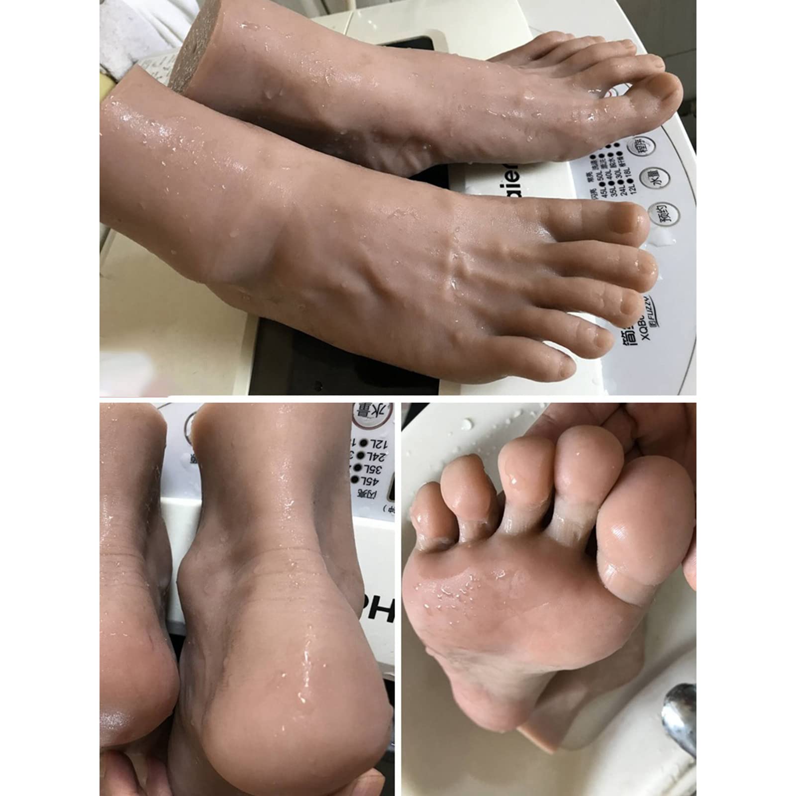 Realistic Silicone Male Foot Model - Non-Toxic Latex Odorless Mannequin for Art, Photography & Medical Training | Perfect for Foot Fetish Collectors & Anatomy Studies