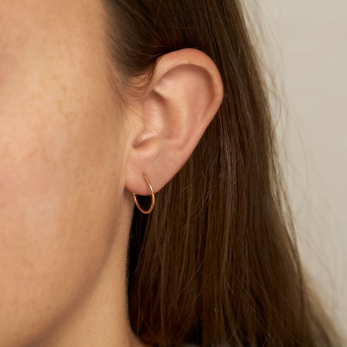 12mm Gold Endless Hoop Earrings for Women - Sleek & Stylish Everyday Wear for Work, Parties & Special Occasions