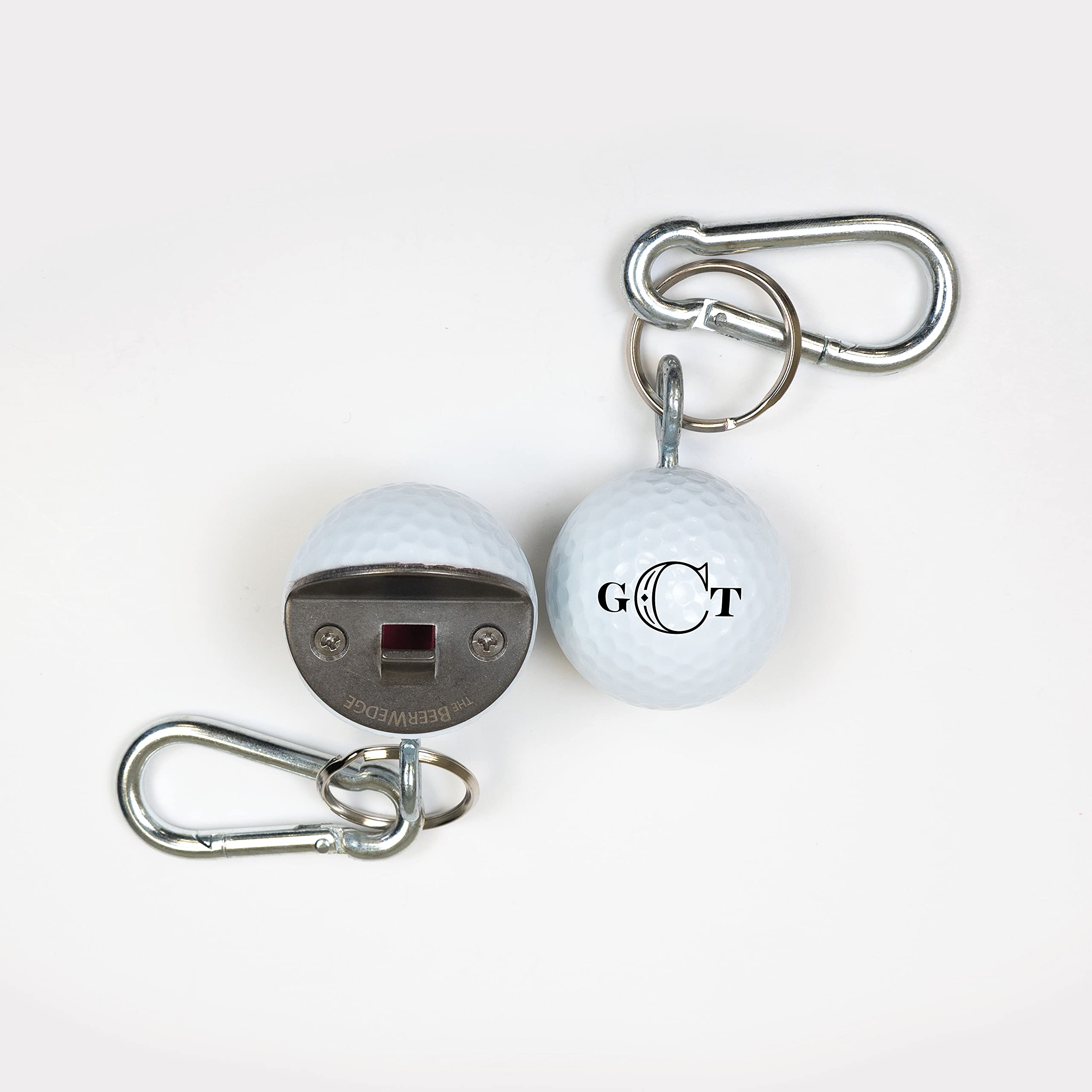 Personalized Golf Ball Bottle Opener - Custom Monogram Golf Gift for Men & Women, Real Golf Ball Keychain with Carabiner Clip, Engraved Name & Initials - Perfect for Golf Lovers, Birthday Gifts & Father's Day Presents