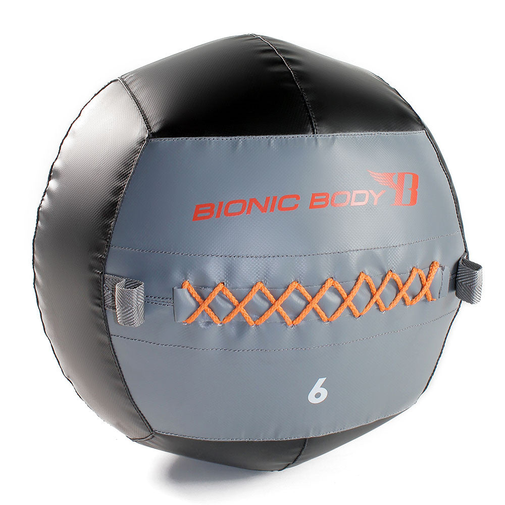 Bionic Body 6lb Weighted Medicine Ball for Strength Training & CrossFit - BBWB 1206 | Perfect for Home Gym Workouts, Functional Fitness & Rehabilitation Exercises