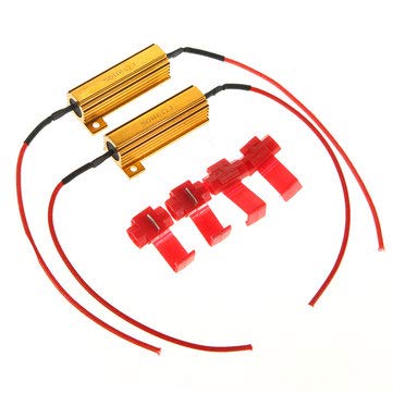 LED Load Resistor for Turn Signal Lights - 50W 6Ω LED Flash Rate Stabilizer - Fix Hyper Flash & Bulb Warning Errors - Compatible with Cars, Trucks, Motorcycles - Perfect for LED Conversion Kits & Aftermarket Installations