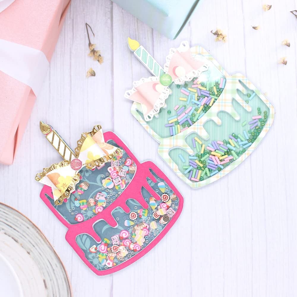 Premium Cake Shaker Cutting Die Set - Metal Die Cut Stencils for Birthday Cards, DIY Scrapbooking & Paper Crafts | Perfect for Card Making, Album Decorations & Handmade Greeting Cards