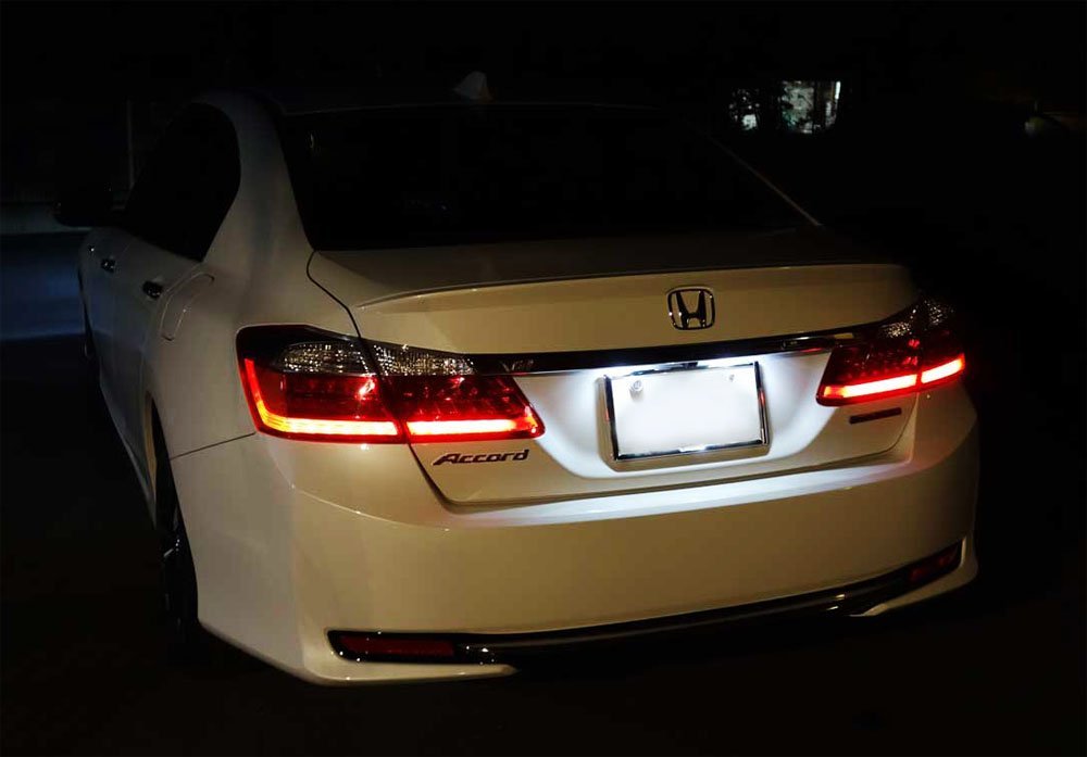 Direct Fit White LED License Plate Light Lamps for Acura TL TSX Honda Civic - Bright & Durable Replacement Bulbs for Enhanced Night Visibility & Style