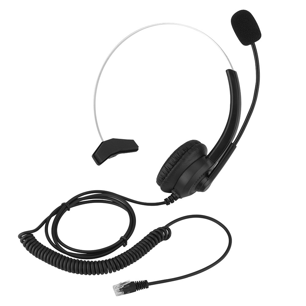 Noise Cancelling Headset with Microphone - Comfortable PC Headphones for Office, Call Center & Business Calls | Crystal Clear Audio for Skype, Zoom & Conference Calls | Perfect for Remote Work & Online Meetings