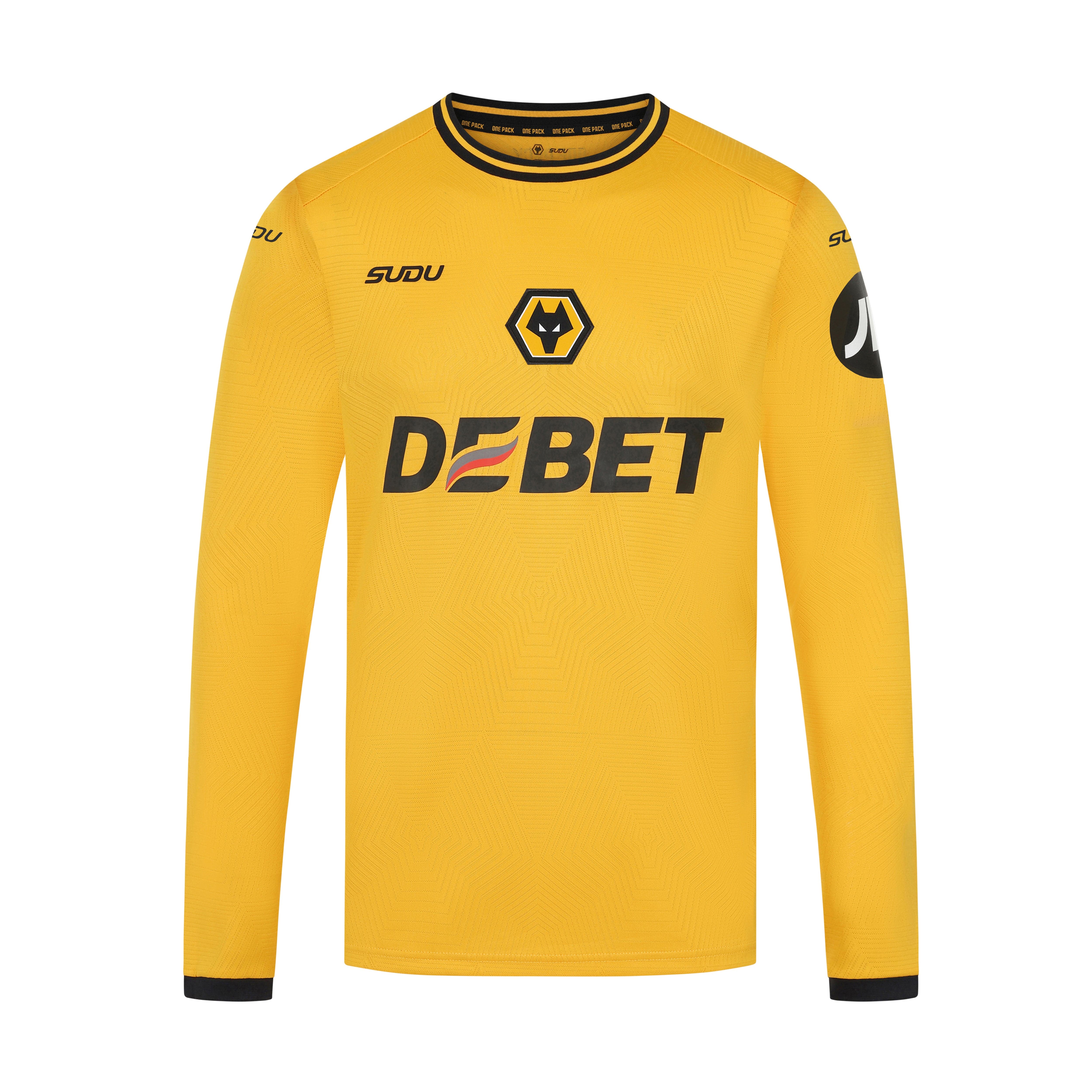 2024-2025 Wolves FC Home Jersey Long Sleeve Adult Soccer Shirt - Official Football Kit for Men, Fans & Players - Perfect for Matchdays, Training & Casual Wear