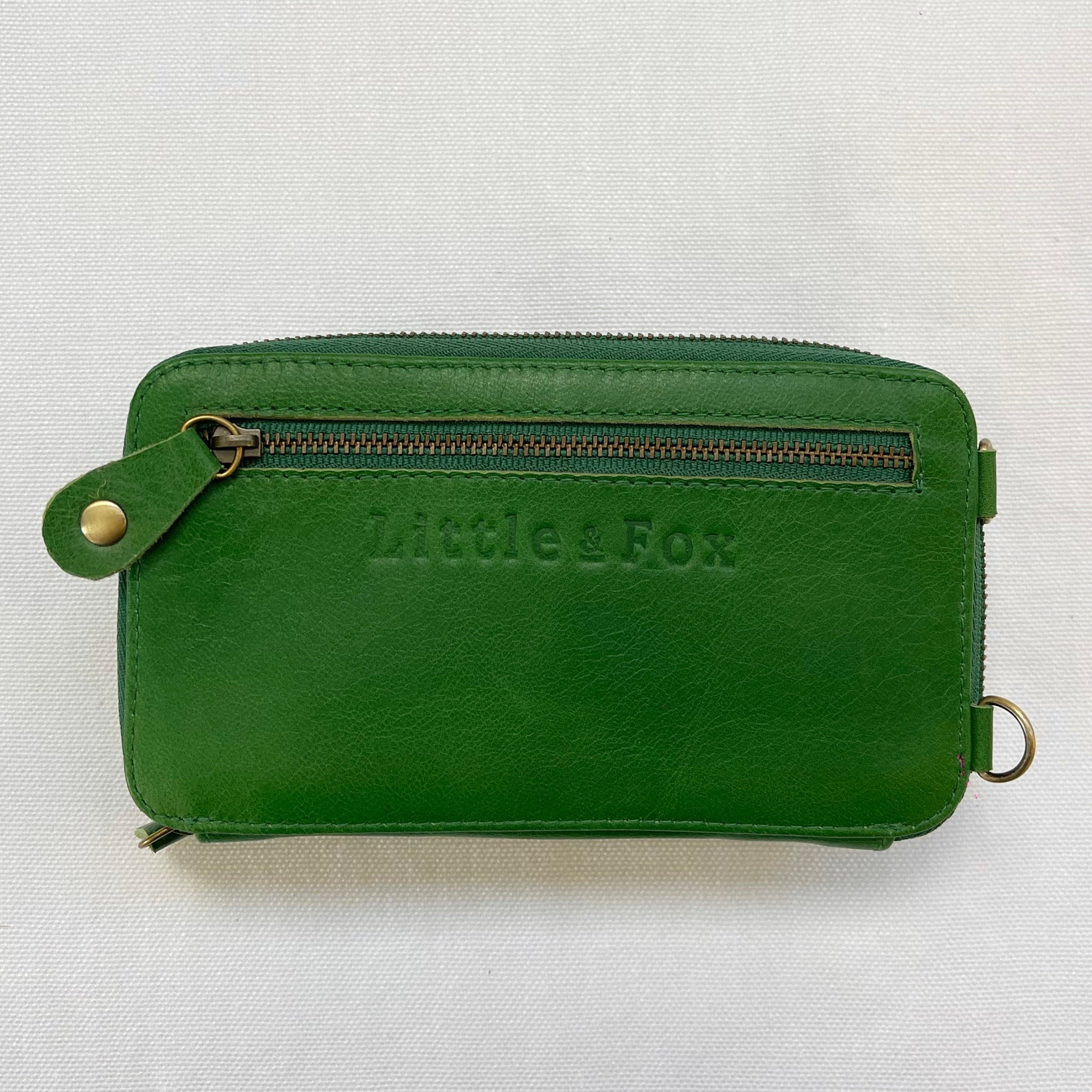 The Little & Fox Genuine Leather Crossbody Clutch Bag - Emerald Green for Women | Fashionable Small Purse for Evening Parties, Date Night & Daily Use