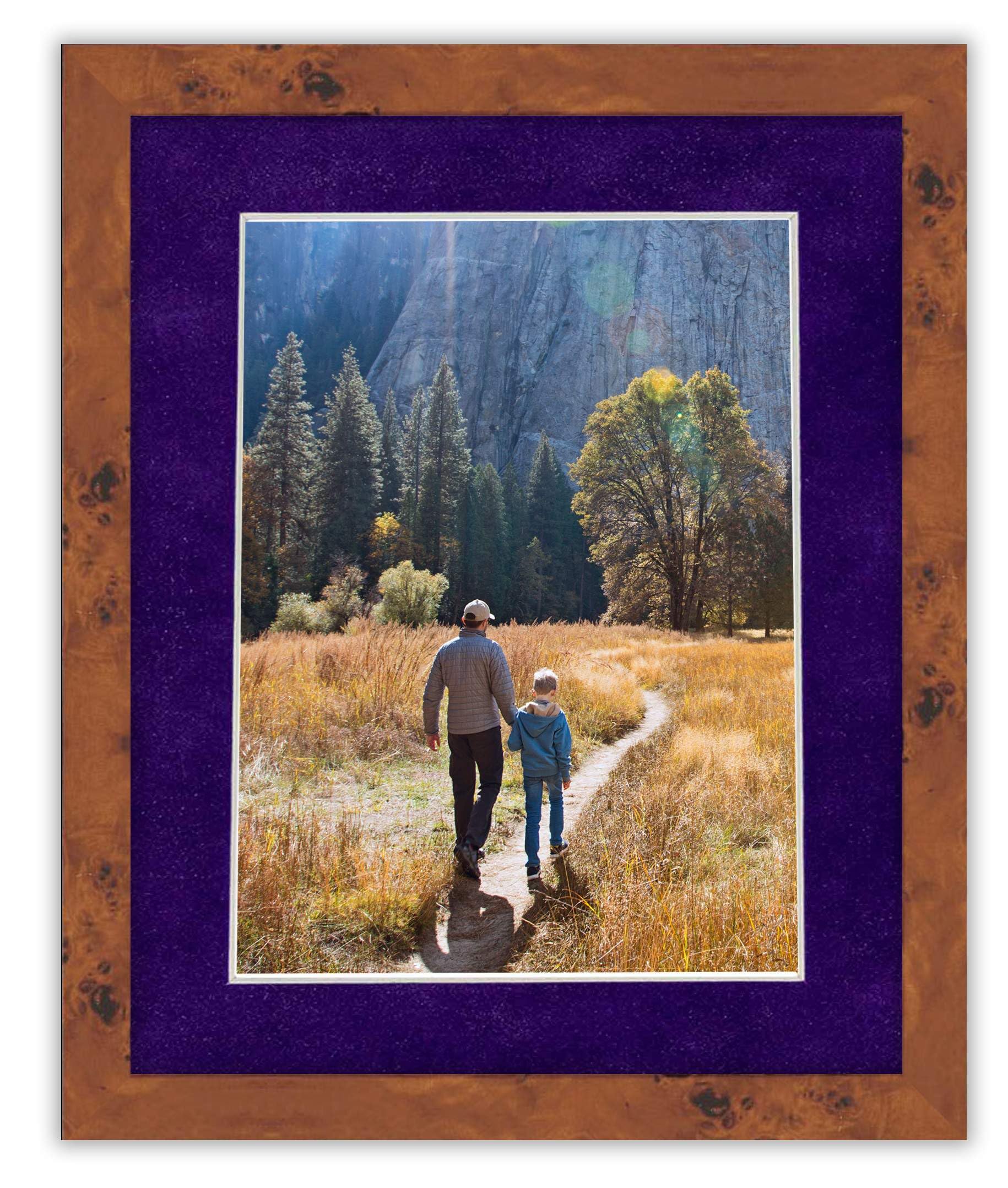 20x28 Acid-Free Purple Crocus Suede Precut Matboard with Backing Board - Bevel Cut for 15x24 Photos - 4-Ply Thickness - Includes Crystal Clear Self-Seal Photo Mat Bag - Perfect for Picture Framing, Art Displays & Home Decor