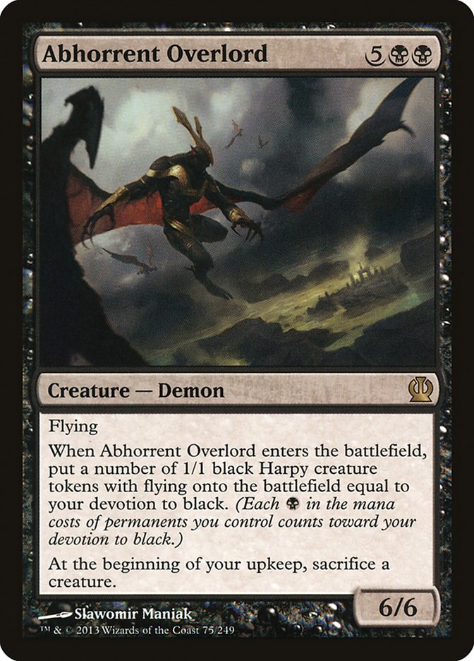 Abhorrent Overlord MTG Theros Card - Powerful Black Creature for Commander & Standard Decks | Perfect for Theros Beyond Death Gameplay